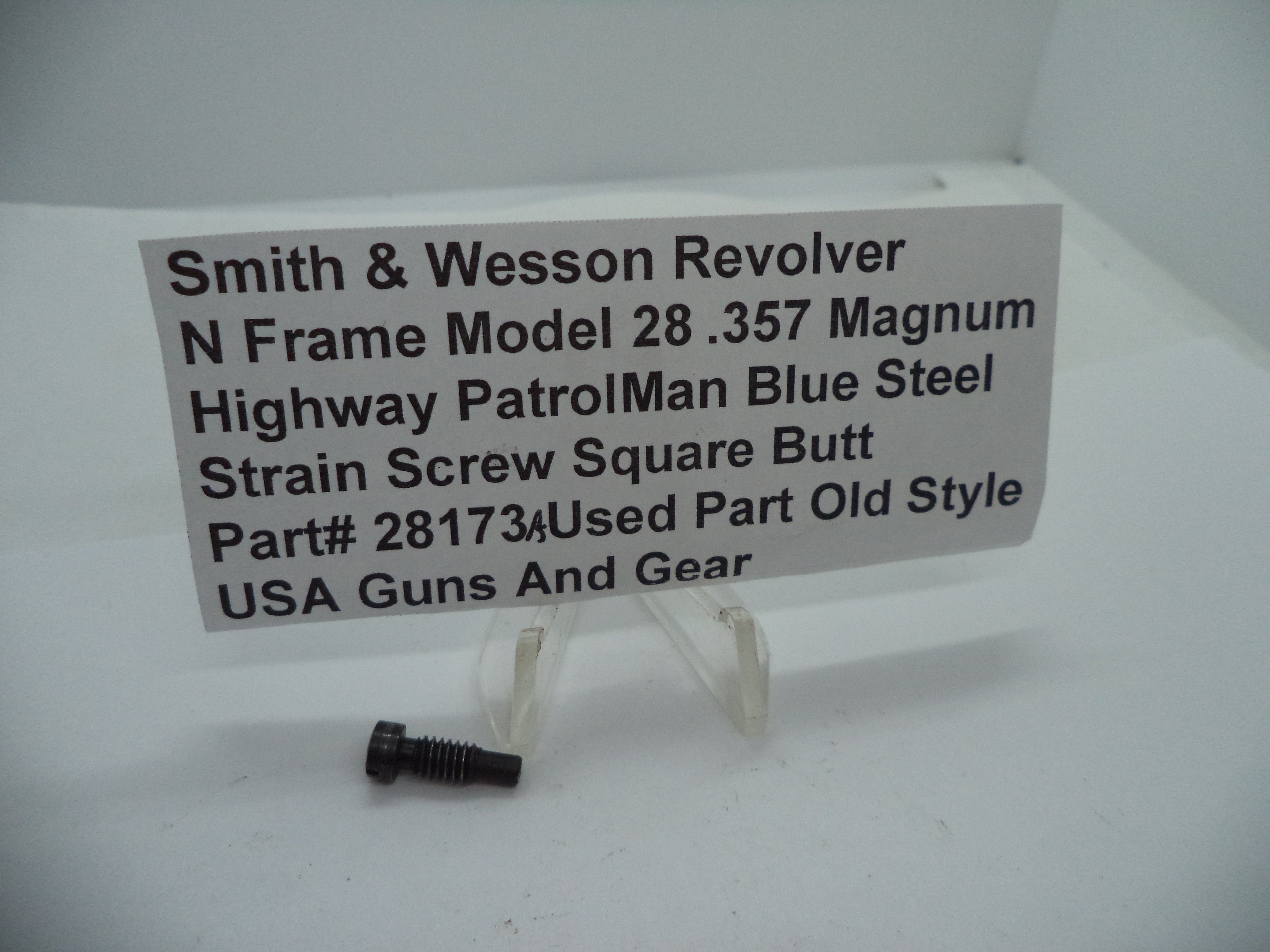 28173A S&W N Frame Model 28 Highway Patrolman Strain Screw Square Butt .357 Magnum