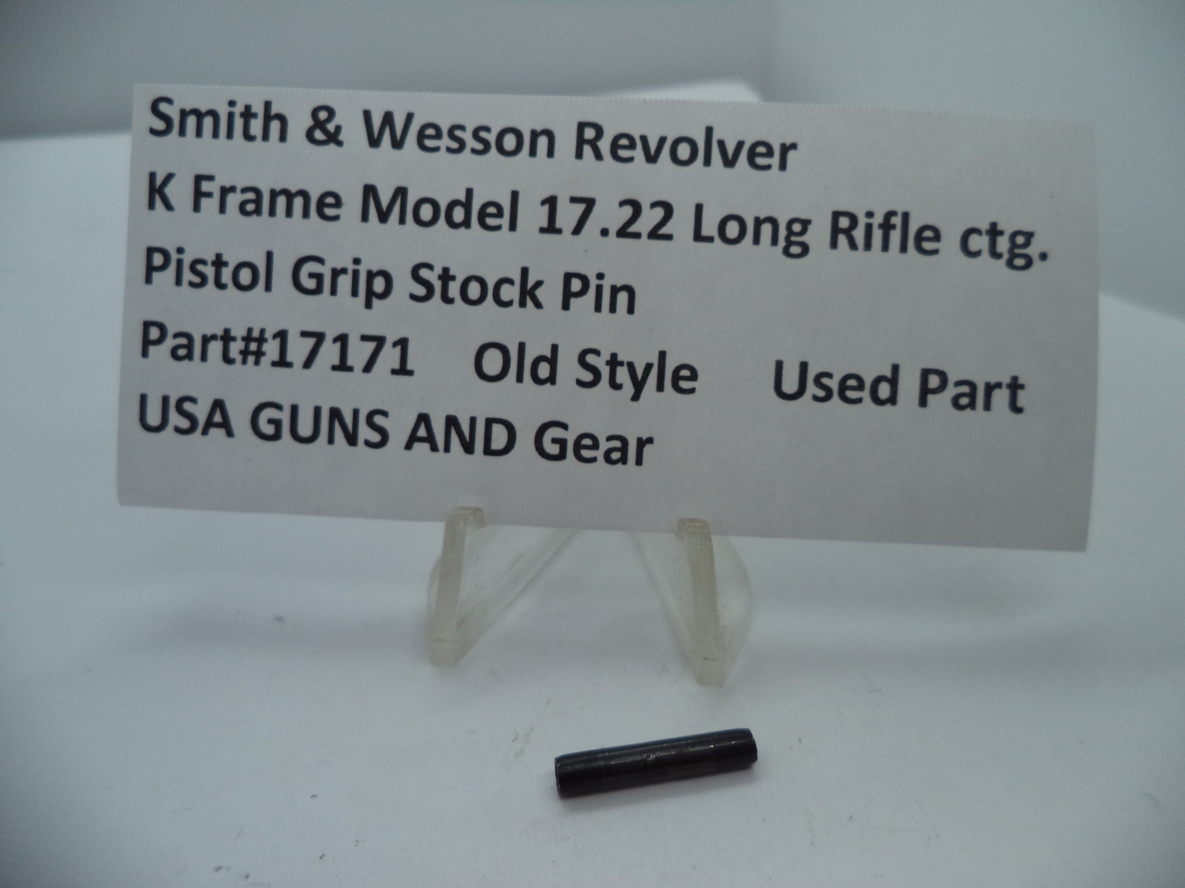 17171 Smith & Wesson K Model 17 Pistol Grip Stock Pin .22 Long Rifle ctg.