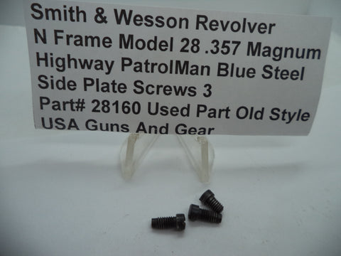 28160 S&W N Frame Model 28 Highway Patrolman .357 Magnum Side Plate Screws (3)