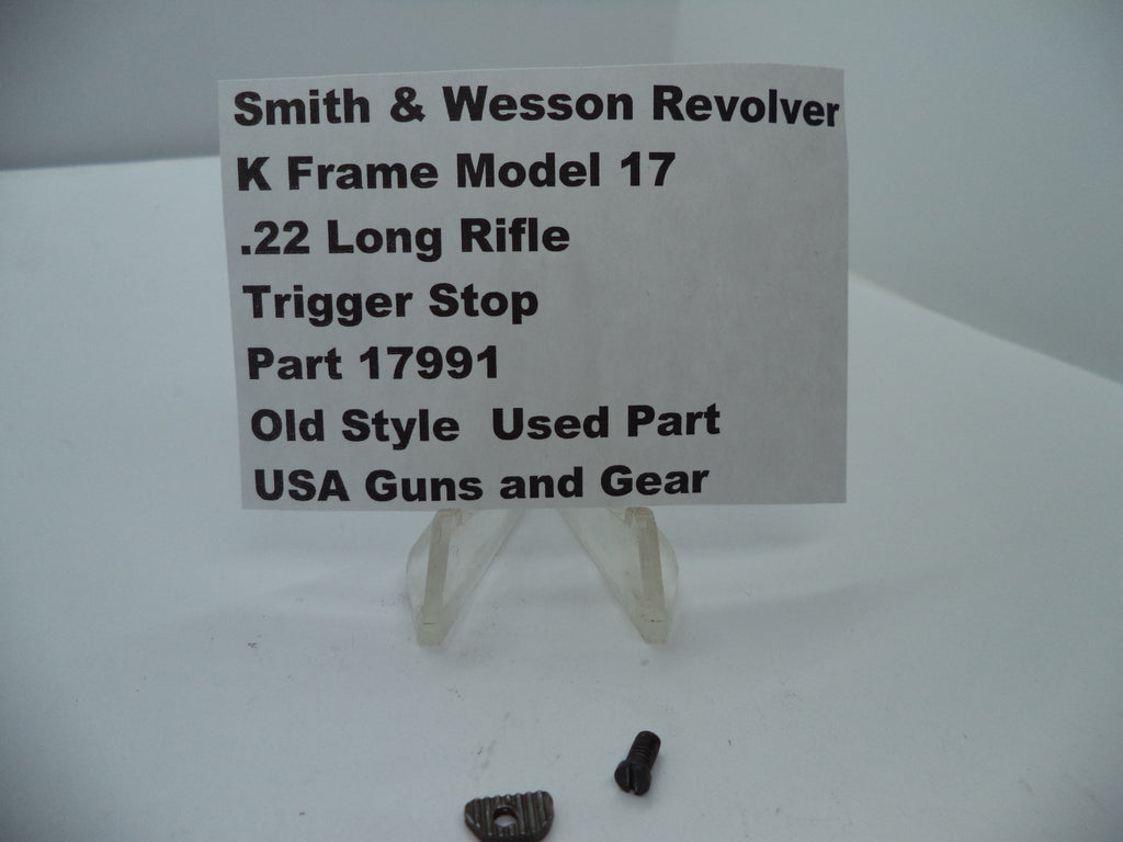 Smith & Wesson K Frame Trigger Stop - Used OEM Part - .22 LR - Model 17 - 17991