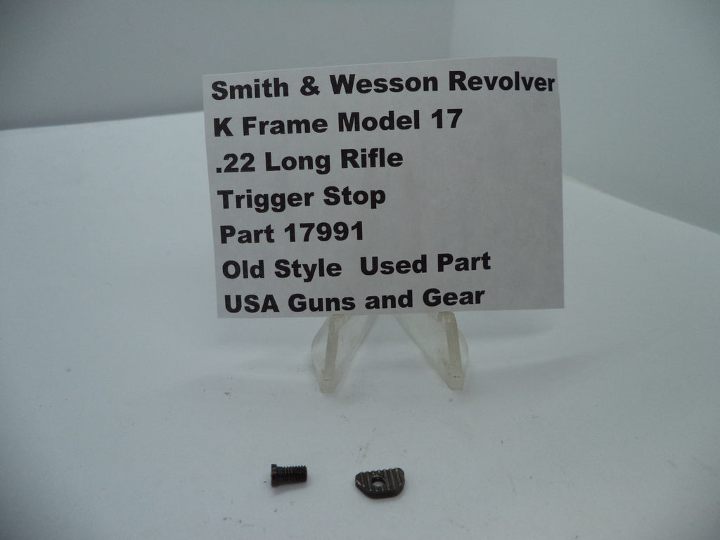 Smith & Wesson K Frame Trigger Stop - Used OEM Part - .22 LR - Model 17 - 17991