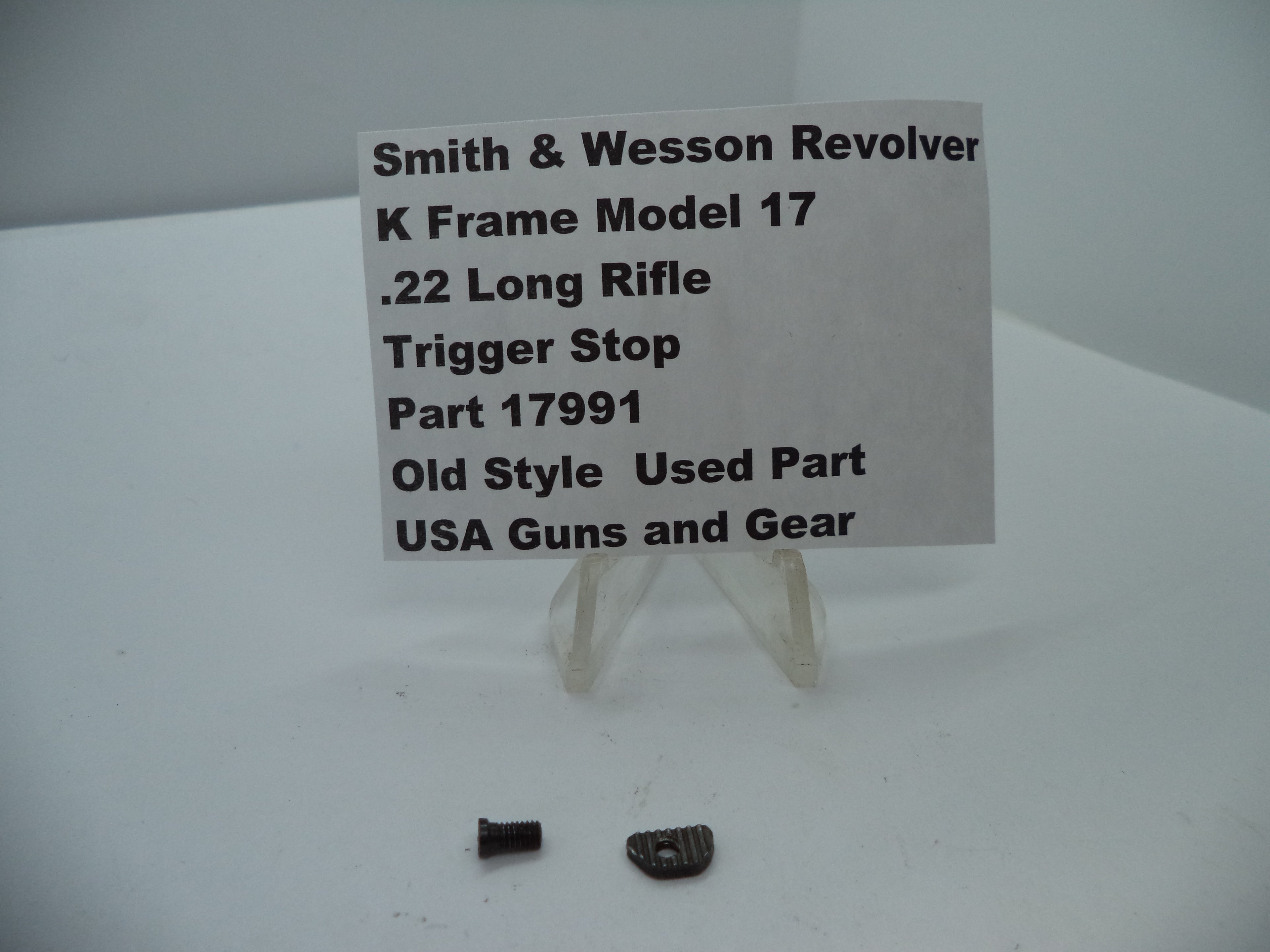 Smith & Wesson K Frame Trigger Stop - Used OEM Part - .22 LR - Model 17 - 17991