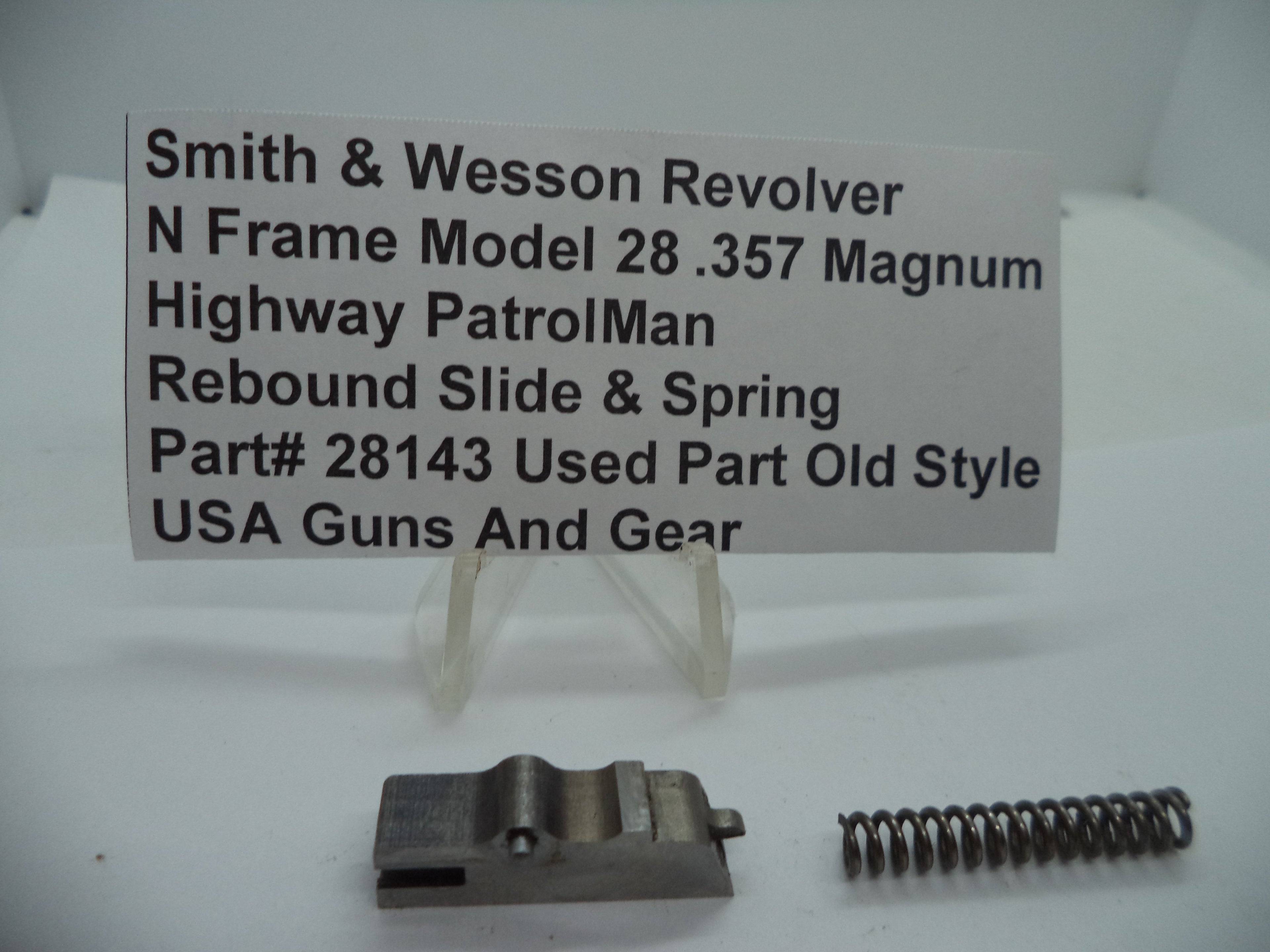 28143 S&W N Frame Model 28 Highway Patrol Man Rebound Slide & Spring .357 Magnum