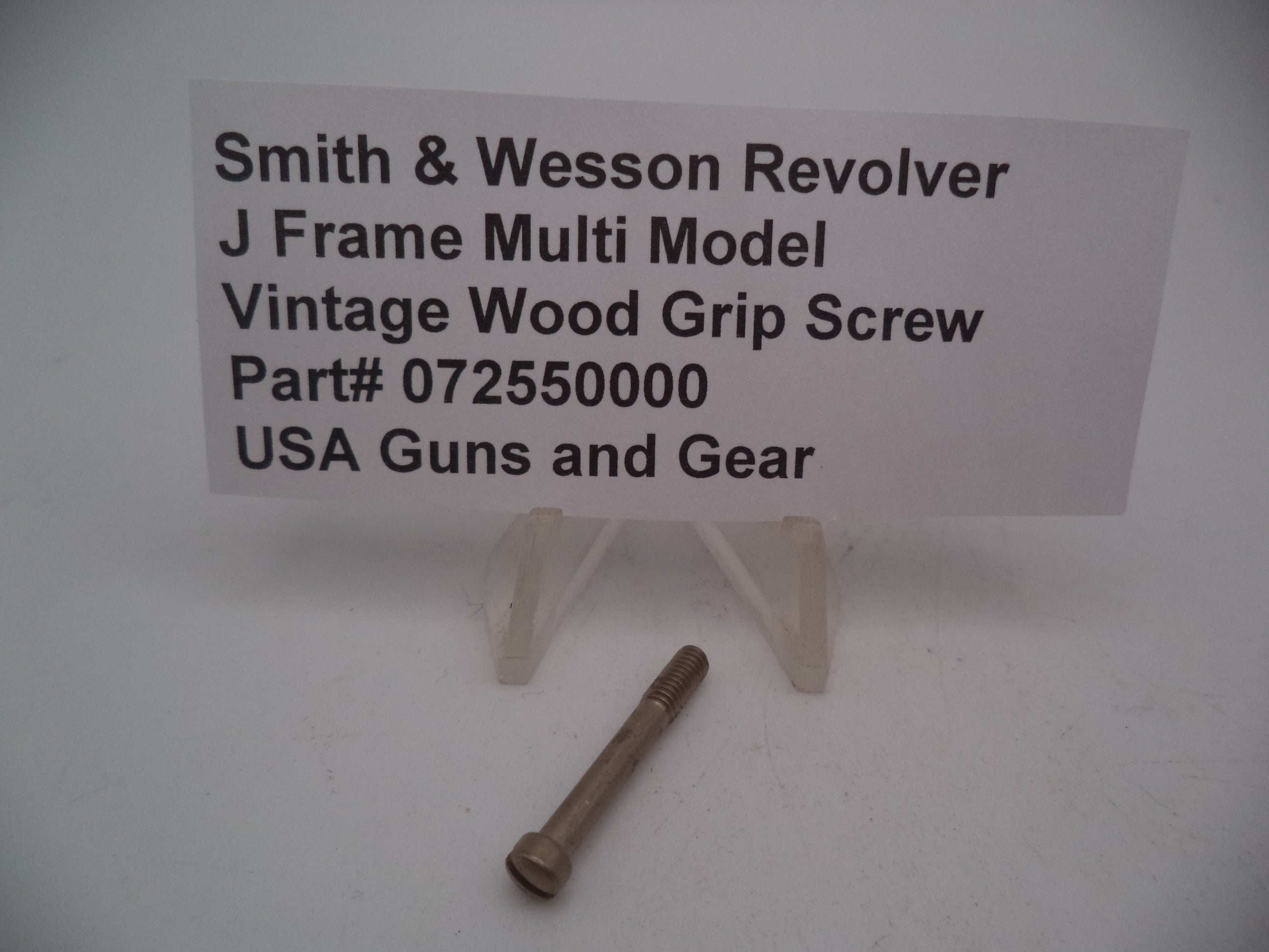 Smith & Wesson J Frame Wood Grip Screw - Round & Square Butt - Factory New Part 072550000