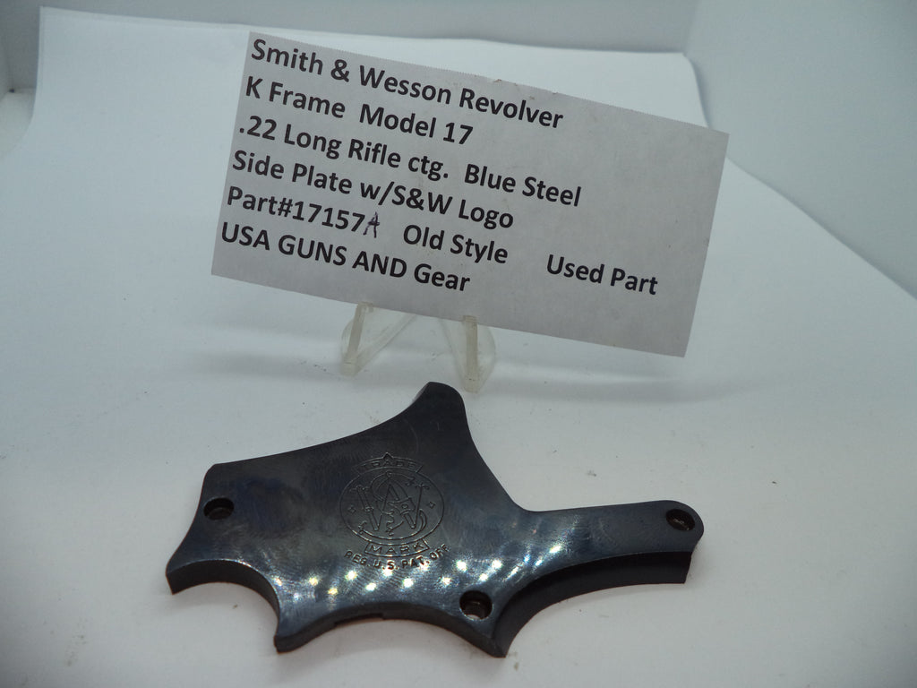 Smith & Wesson K Model 17 Side Plate with Logo - Used OEM Part .22 LR