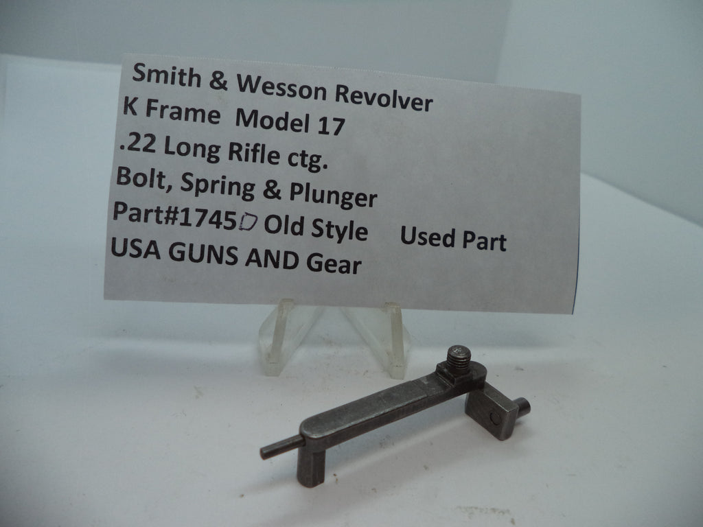 1745D Smith & Wesson K Model 17 Bolt Spring & Plunger .22 Long Rifle ctg.