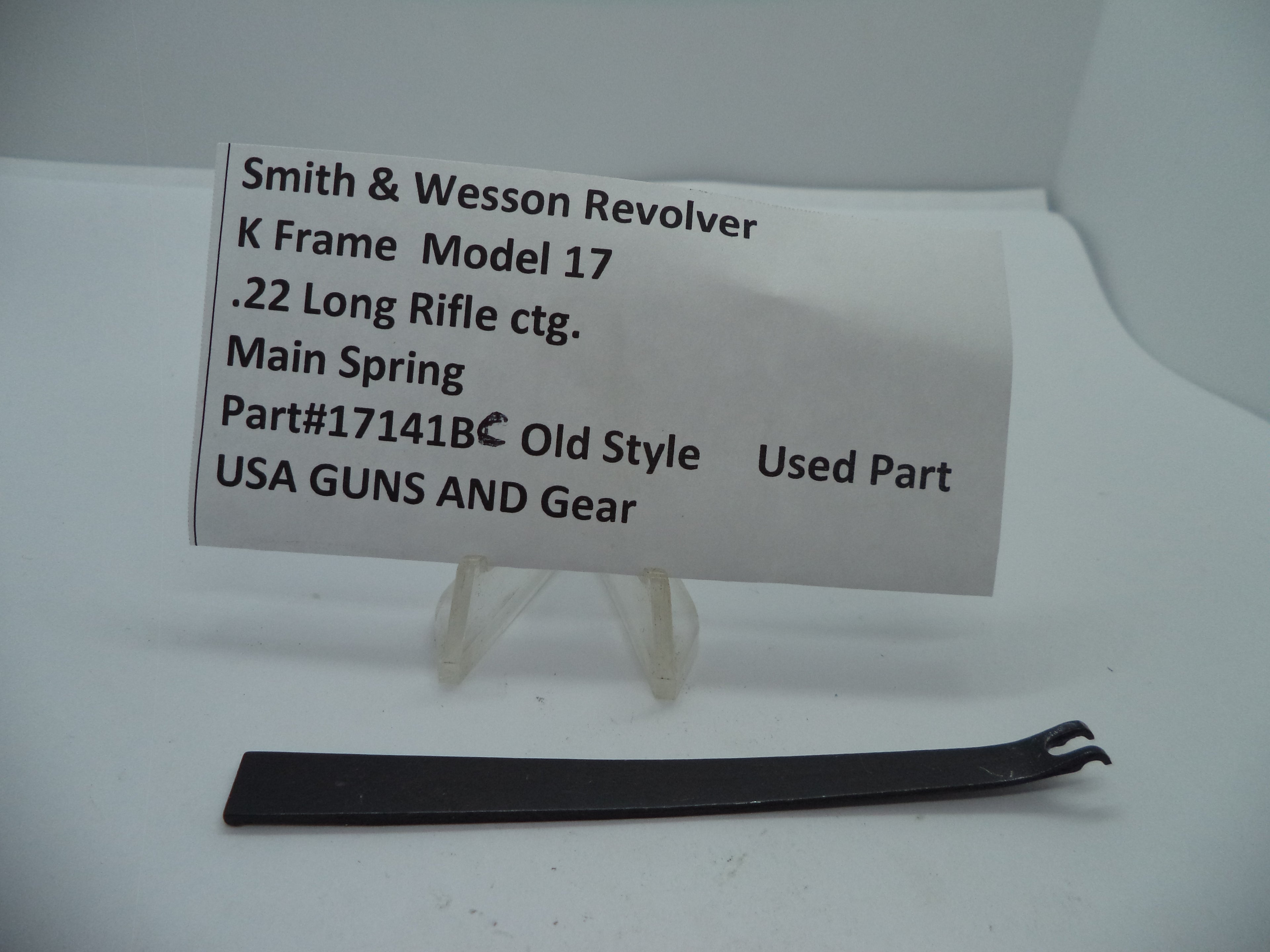 Smith & Wesson K Frame Main Spring - Used OEM Part - .22 LR - Model 17 - 17141BC