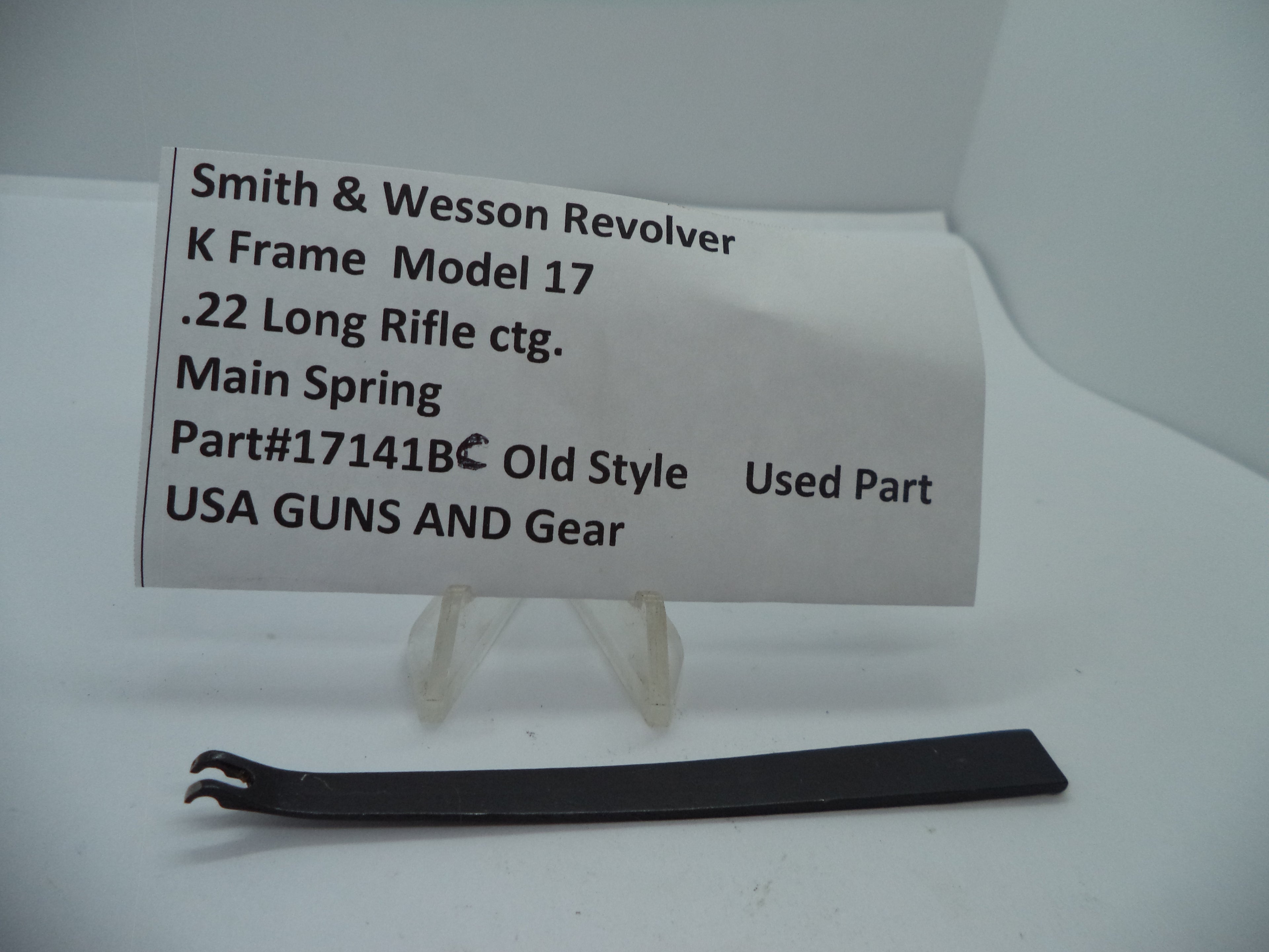 Smith & Wesson K Frame Main Spring - Used OEM Part - .22 LR - Model 17 - 17141BC