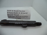1431 Smith & Wesson K Frame Model 14 .38 Special 6" Barrel Pinned Blue Steel Used