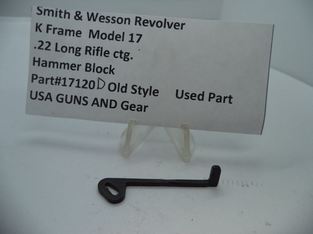 Smith & Wesson K Frame Model 17 Hammer Block .22 Long Rifle Old Style - 17120D