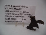 K116C S&W K Frame Revolver Model 19 Target Hammer .500" Wide Spur Used
