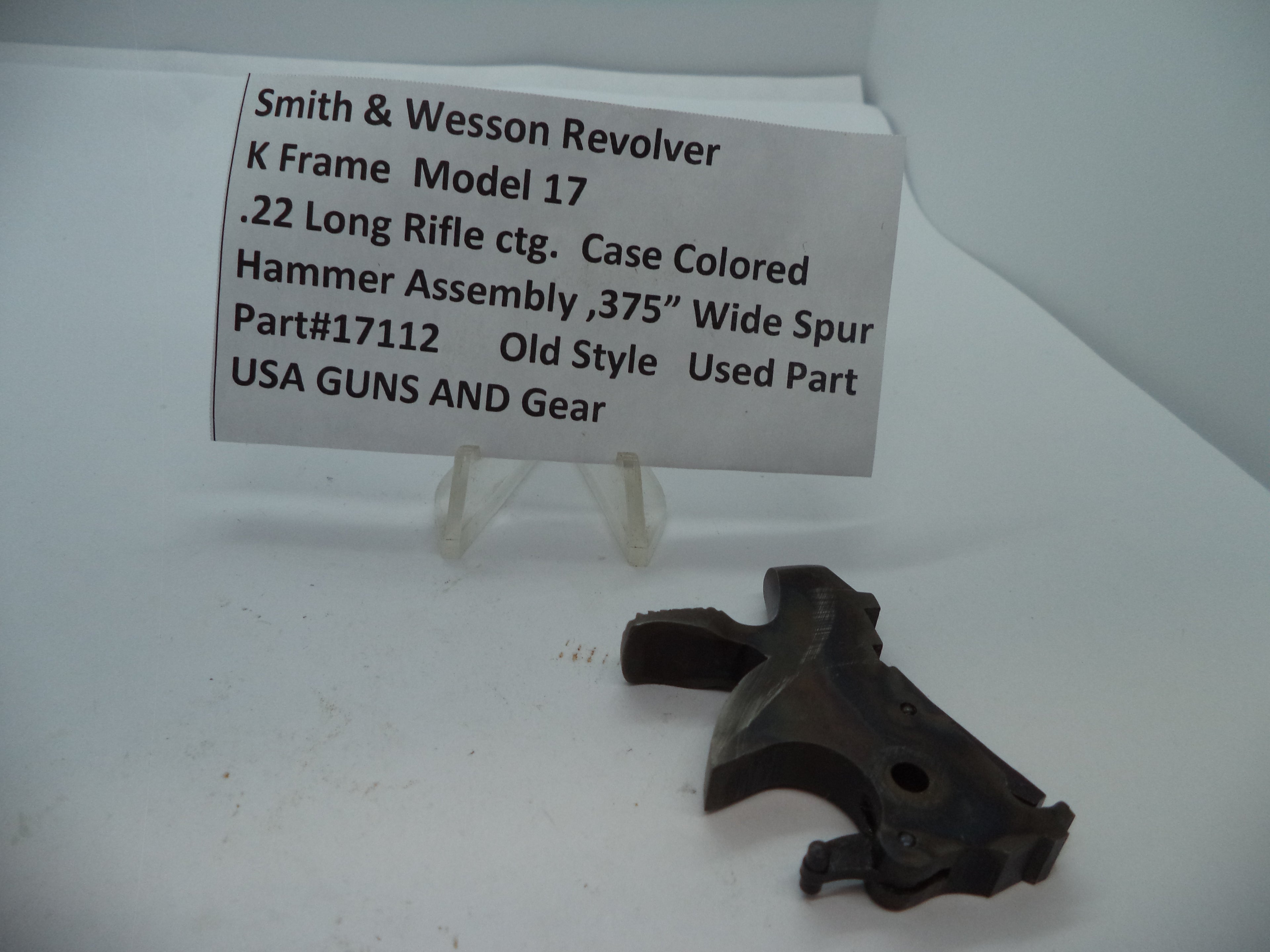 Smith & Wesson K Frame Model 17 Hammer .375" Wide Spur Case Colored .22 LR - 17112