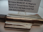 5722 S&W N Frame Model 57 Pinned Nickel Plated Barrel 4" .41 Magnum Used
