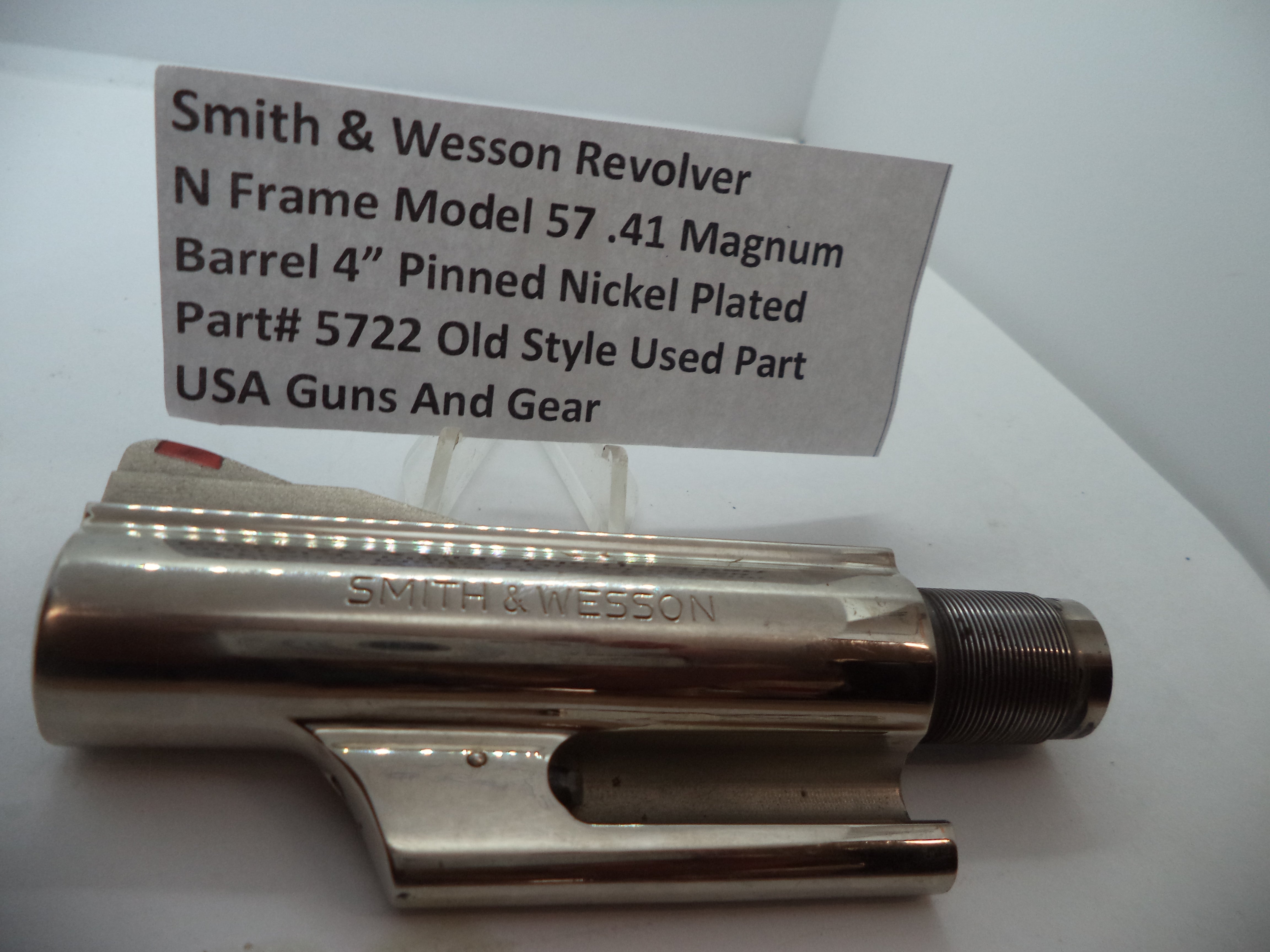 S-W N Frame Model 57 Pinned Nickel Plated Barrel 4