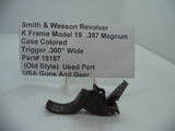 19187 Smith & Wesson K Frame Model 19 Trigger .300" Wide .357 Magnum Used