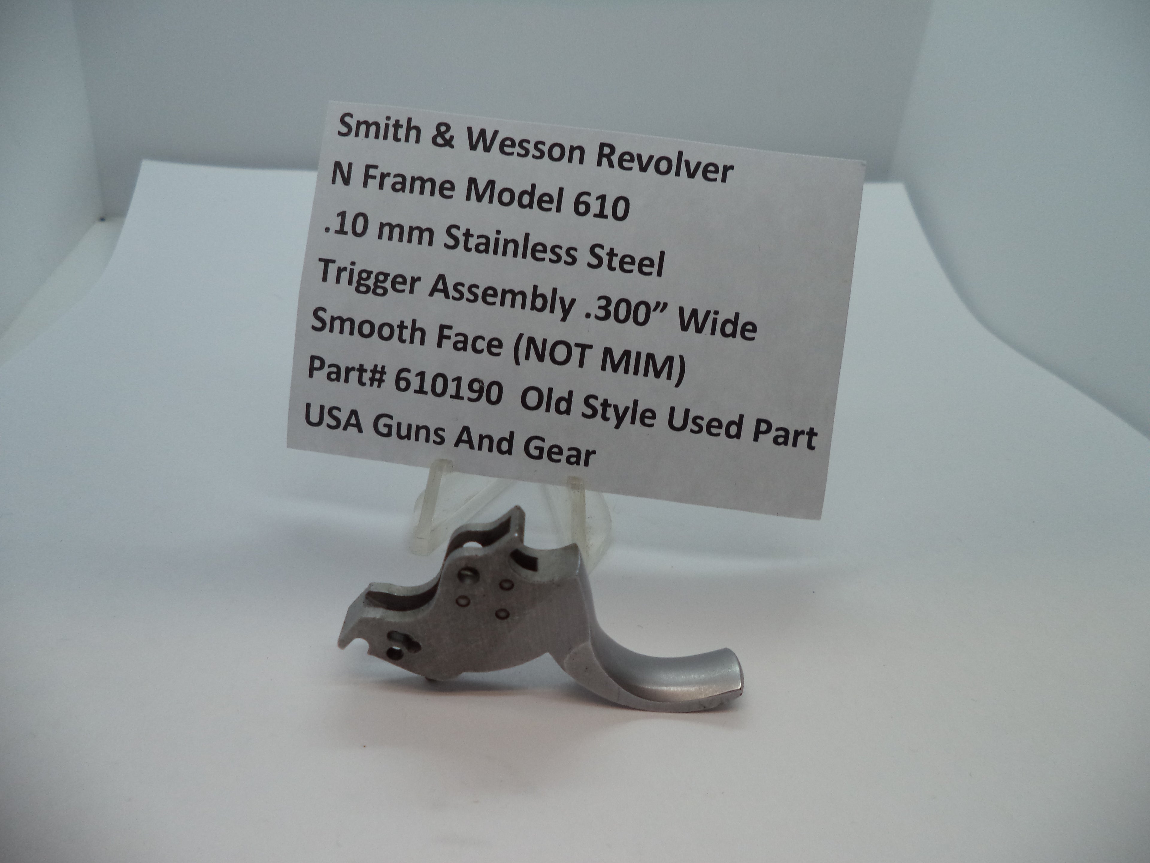 610190 S&W N Frame Model 610 Trigger .300" Wide Smooth Face .44 Magnum