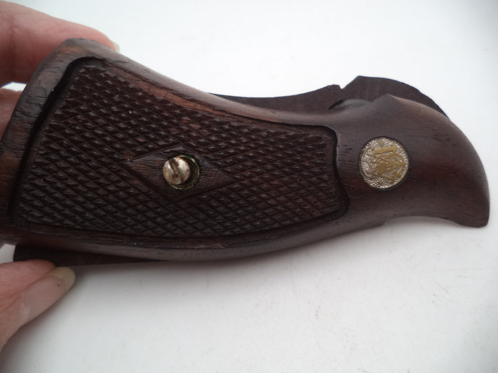 Smith & Wesson K & L Frame Vintage Wood Grips - Square Butt Only - Used OEM Part WG6