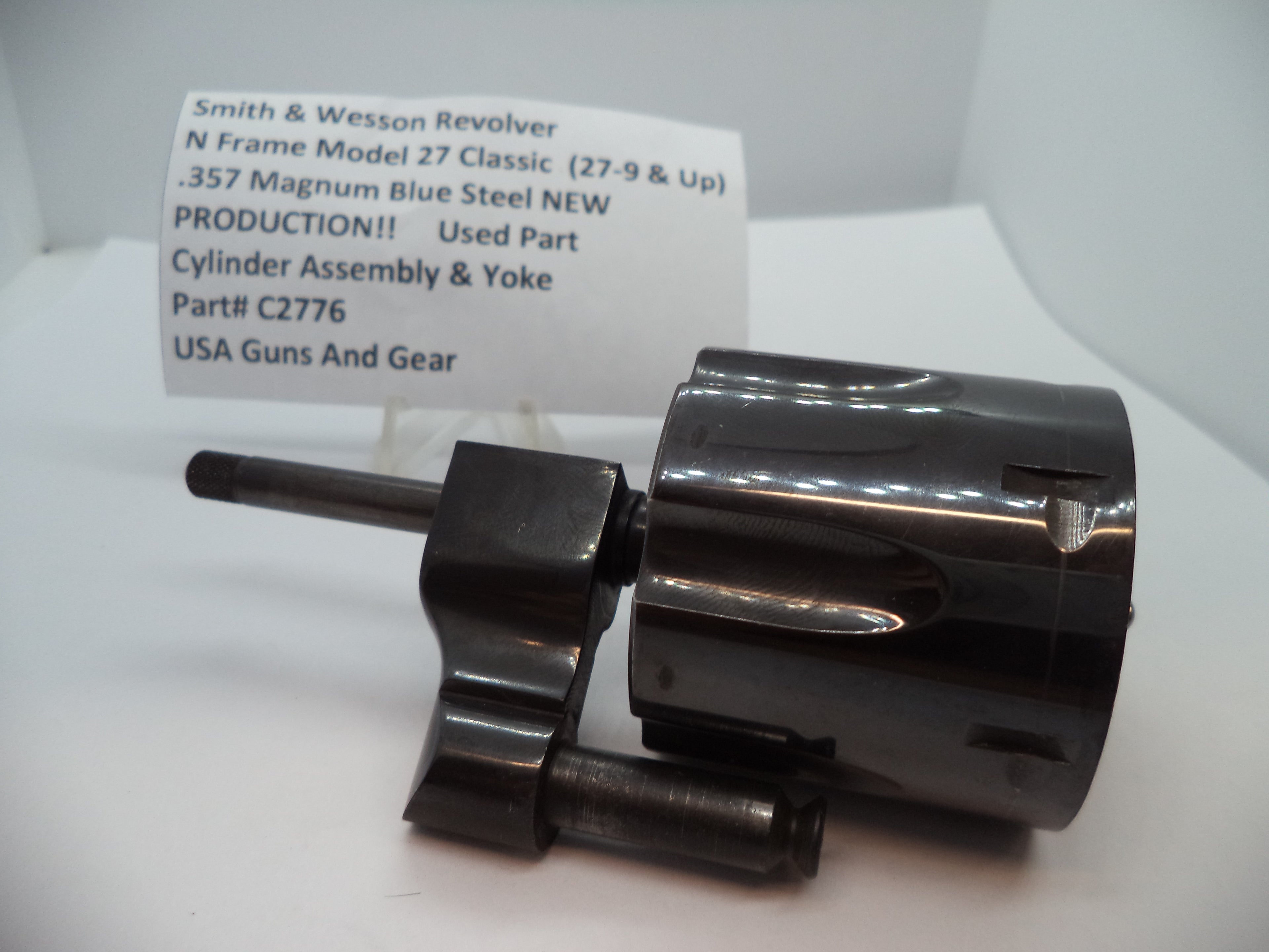 Smith & Wesson Model 27 Classic Cylinder Assembly & Yoke - .357 Magnum Blue Steel (27-9 & Up) - Factory OEM Part C2776