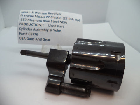 C2776 S&W N Size Model 27 Classic (27-9 & Up) Cylinder Assembly & Yoke .357 Magnum