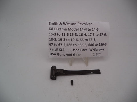 KL2 S&W K/ L Frame Multi-Models Rear Adjustable Sight  w/Screws 1.95"