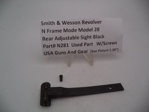 N281 S&W N Frame Model 28 Adjustable Rear Sight  w/Screws 2.09" Used