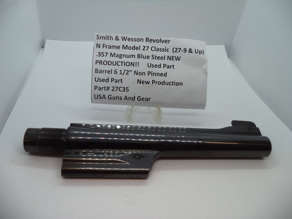 Smith & Wesson Smith & Wesson Model 27 Classic Barrel - 6.5" .357 Magnum Blue Steel (Part# 27C35) Part 27C35