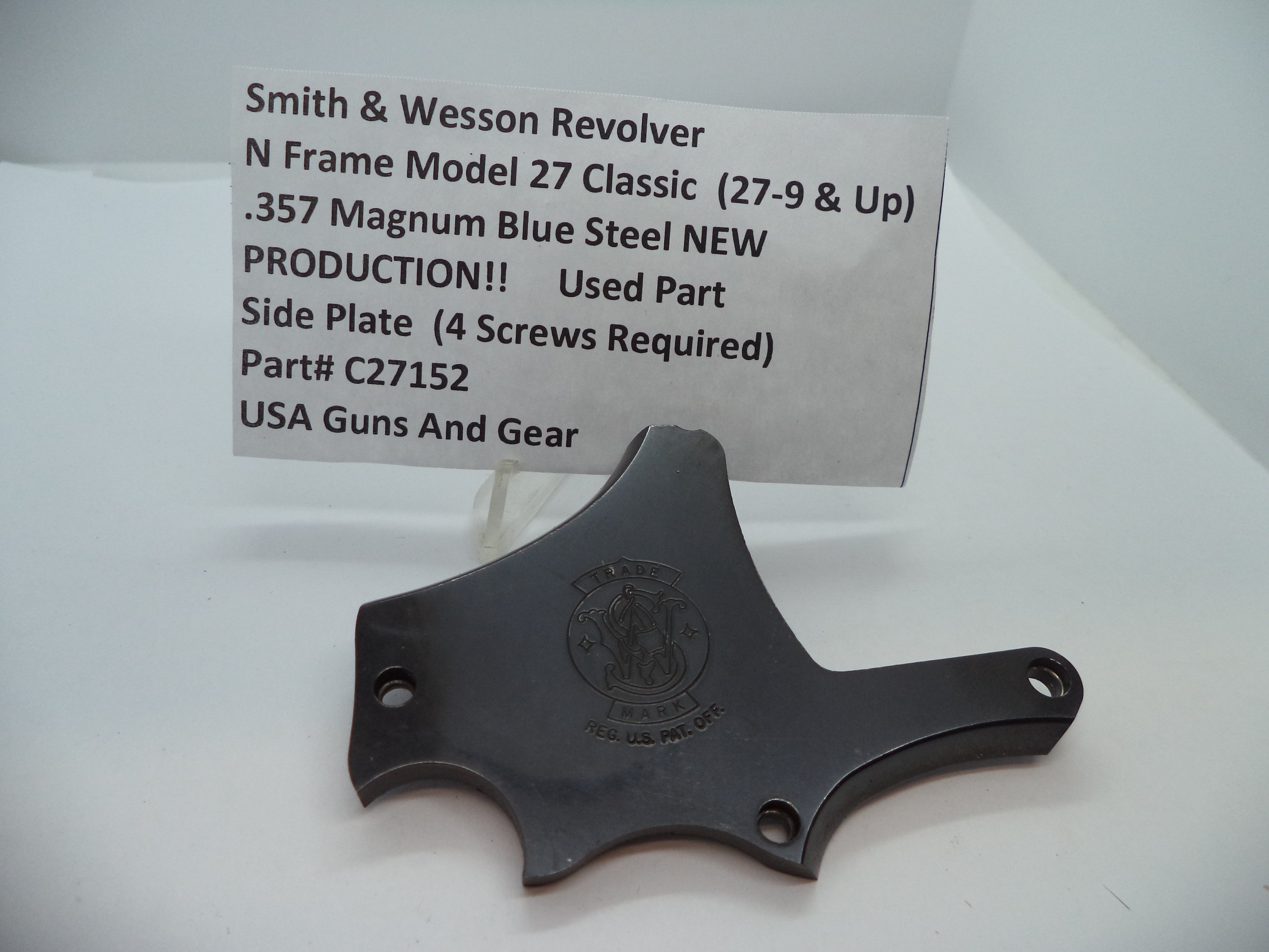 C27152 S&W N Size Model 27 Classic (27-9 & Up) Side Plate .357 Magnum