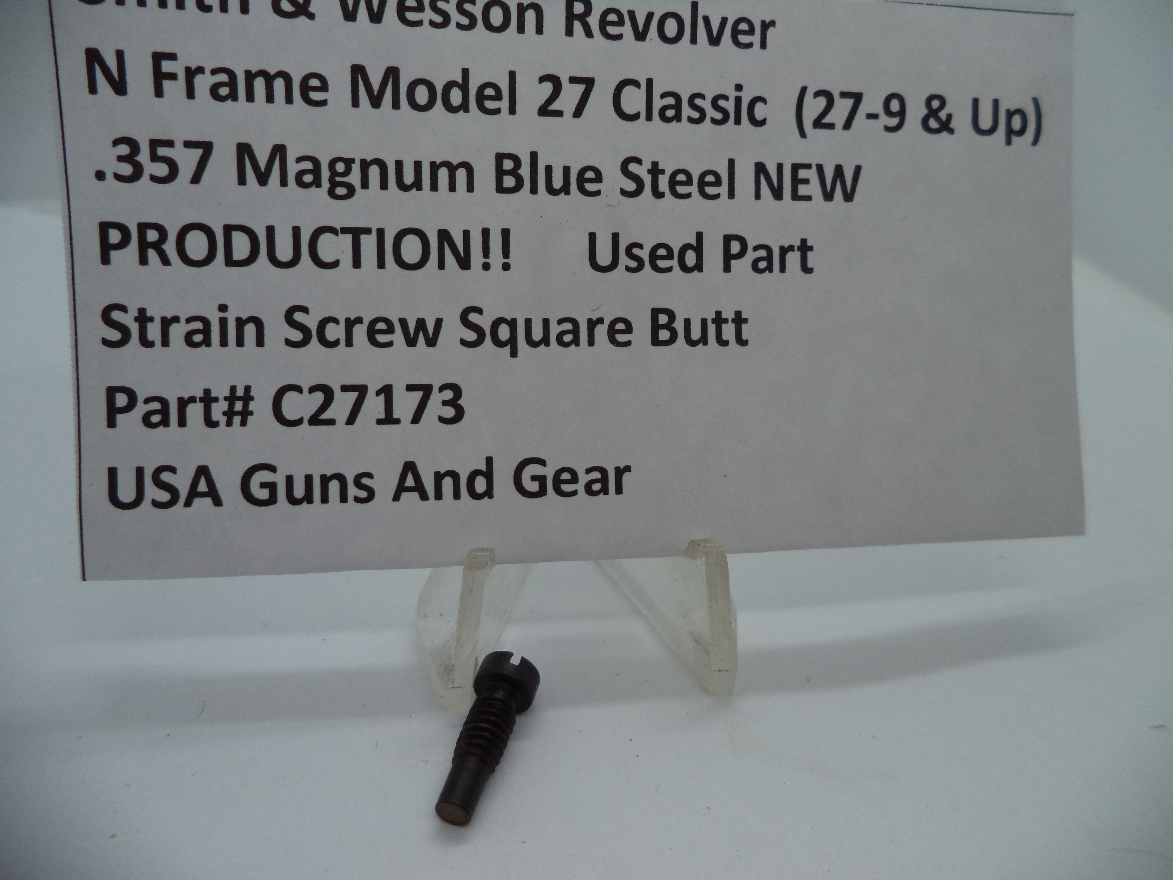 C27173 SW N Size Model 27 Classic (27-9 & Up) Strain Screw Square Butt .357 Magnum