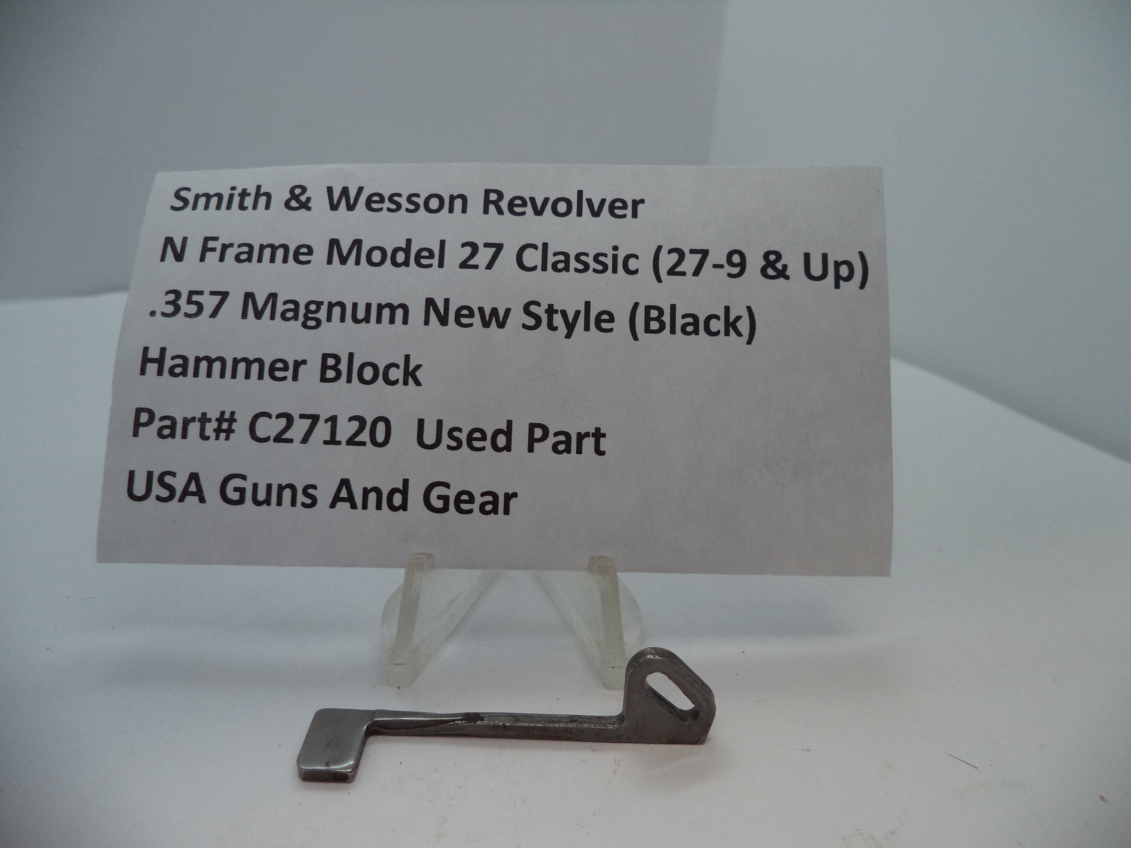 C27120 S&W N Size Model 27 Classic (27-9 & Up) Hammer Block .357 Magnum