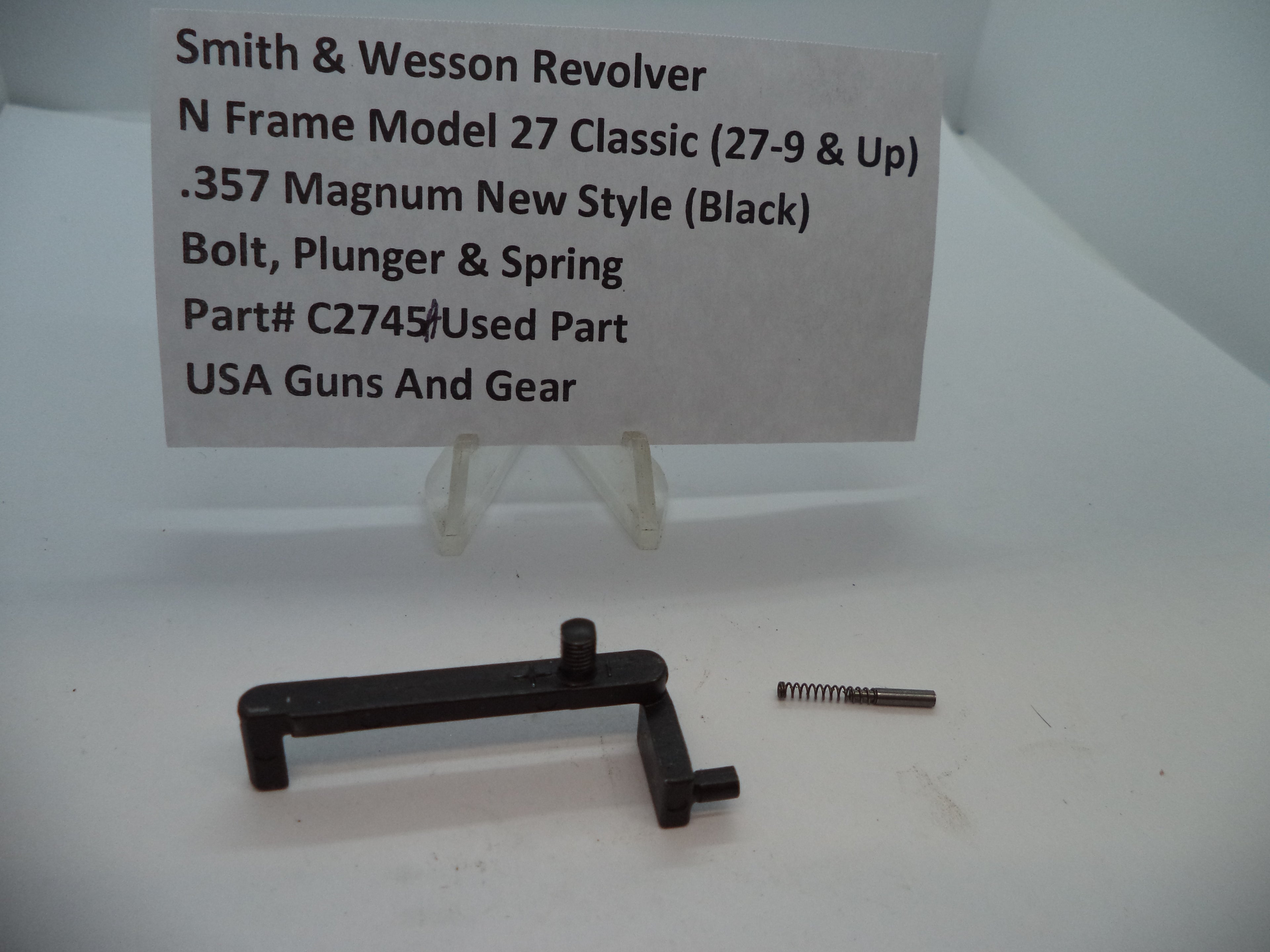 Smith & Wesson Model 27 Classic Bolt Assembly - Factory OEM Part C2745A (.357 Magnum)