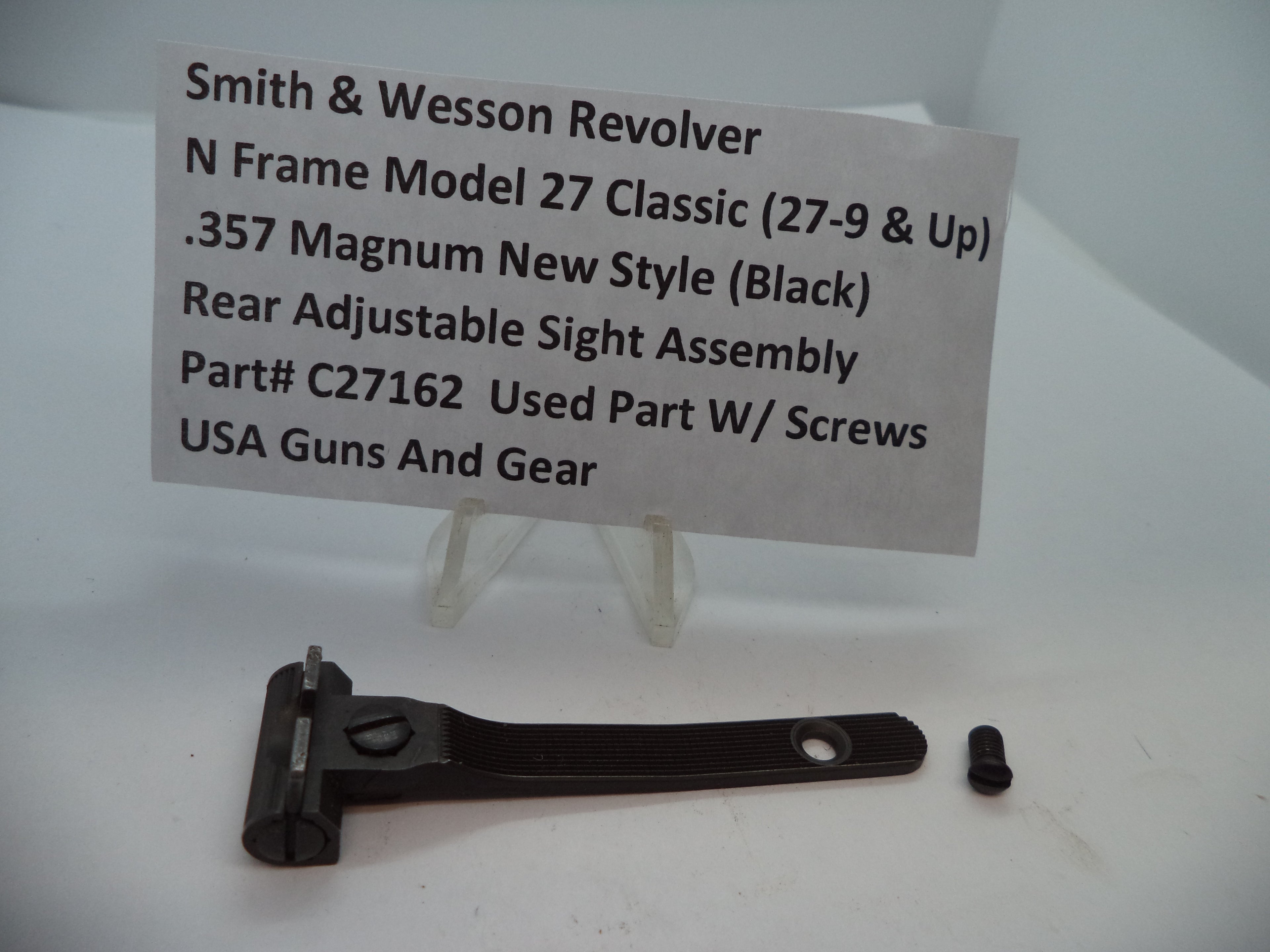 Smith & Wesson N Frame Model 27 Classic Rear Adjustable Sight Assembly - .357 Magnum C27162