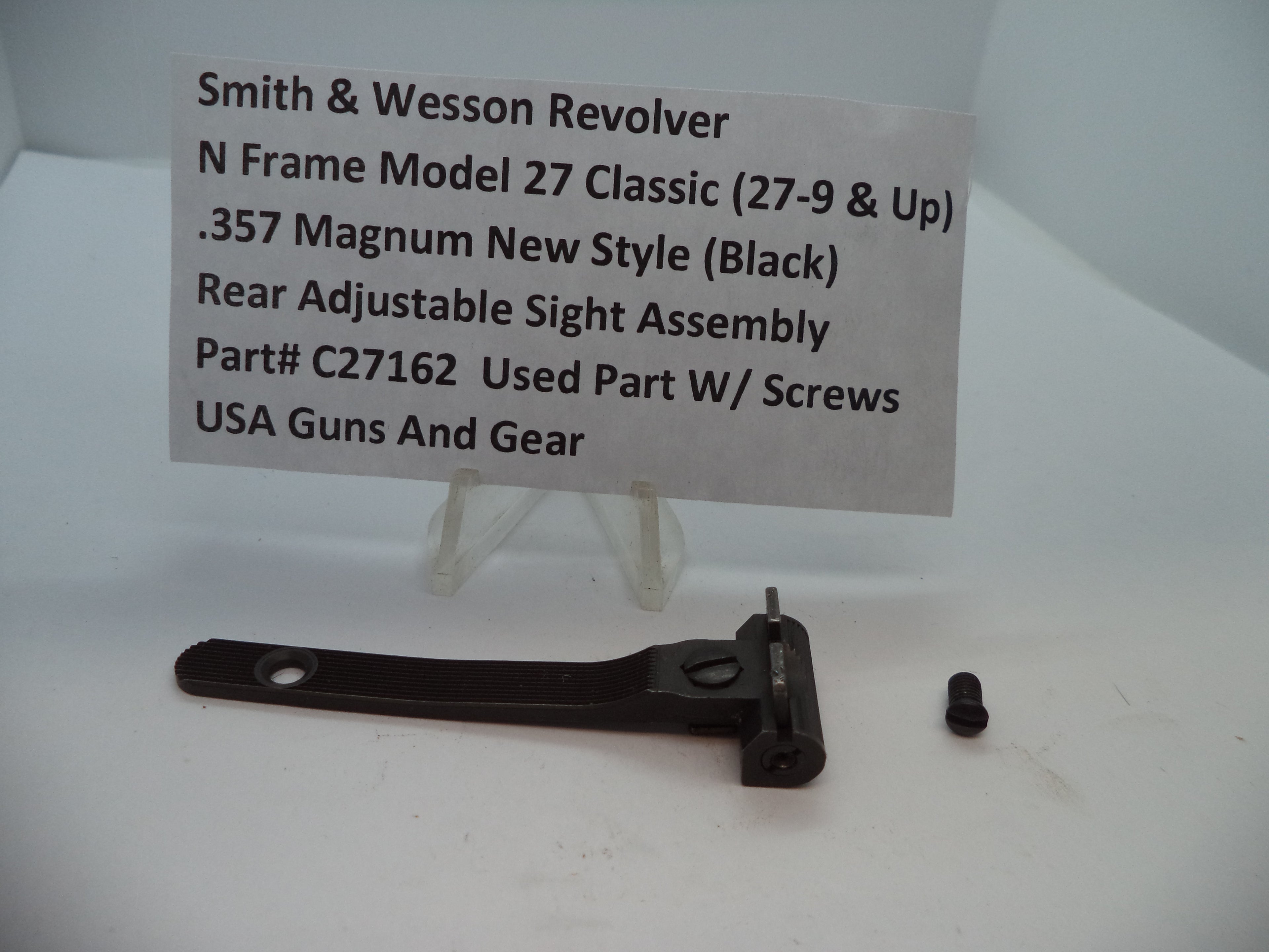 Smith & Wesson N Frame Model 27 Classic Rear Adjustable Sight Assembly - .357 Magnum C27162