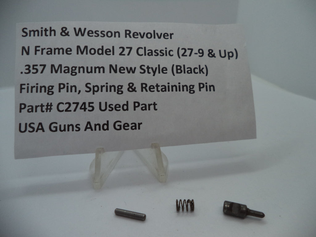 C2745 S&W N Size Model 27 Classic (27-9 & Up) Firing Pin, Spring & Retaining Pin .357 Magnum
