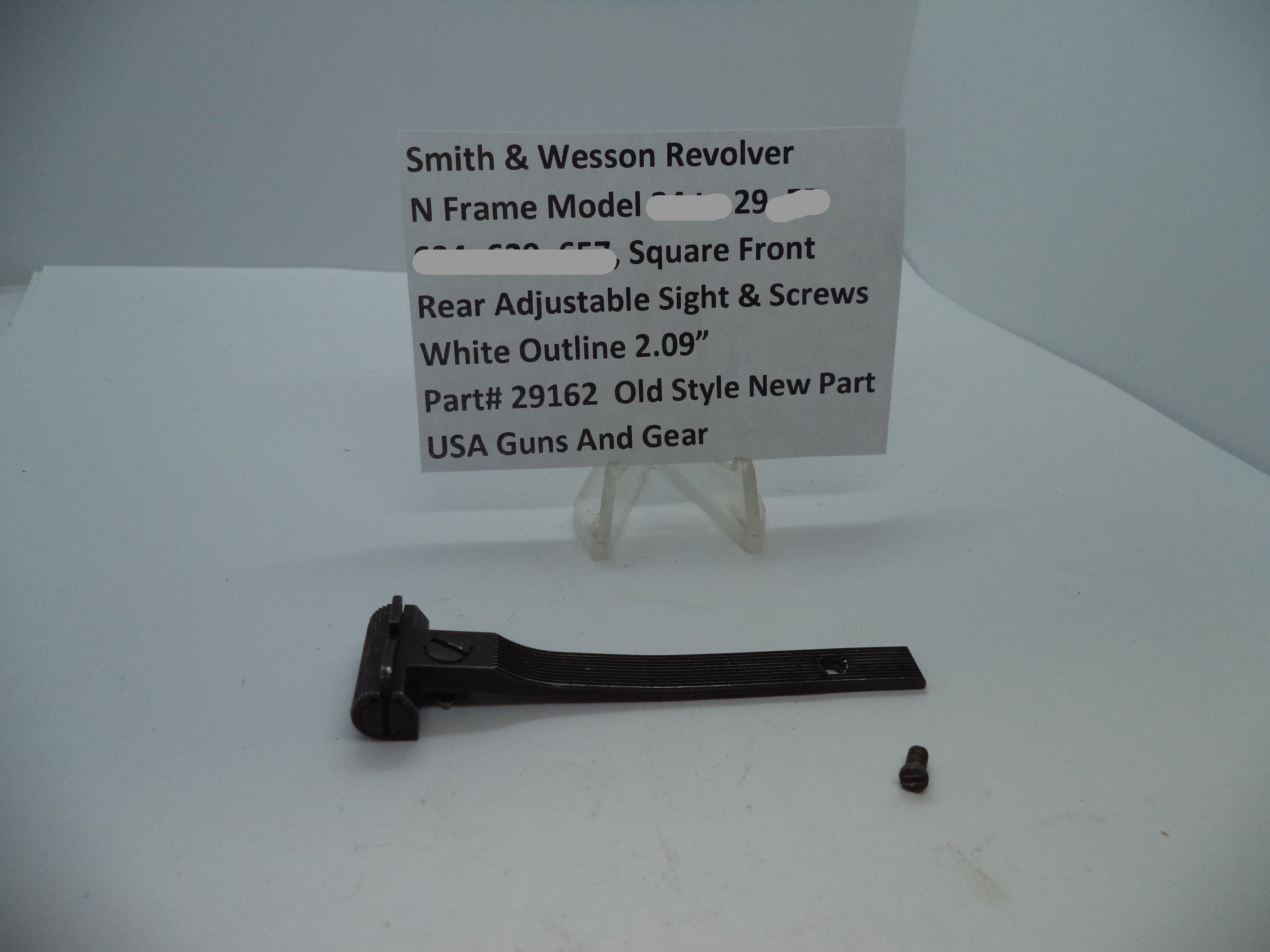 Smith & Wesson N Frame Rear Adjustable Sight with Screws - Blue Steel Model 29-2 29162