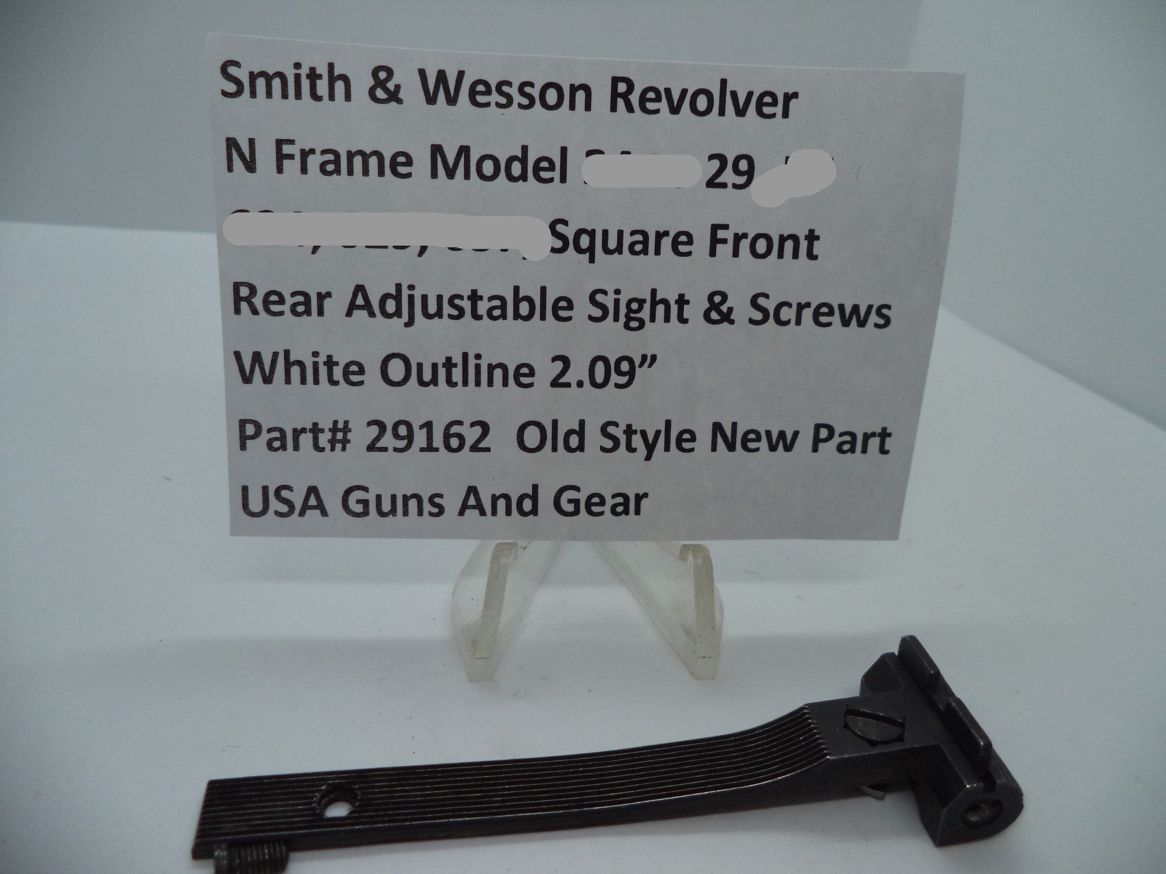 Smith & Wesson N Frame Rear Adjustable Sight with Screws - Blue Steel Model 29-2 29162