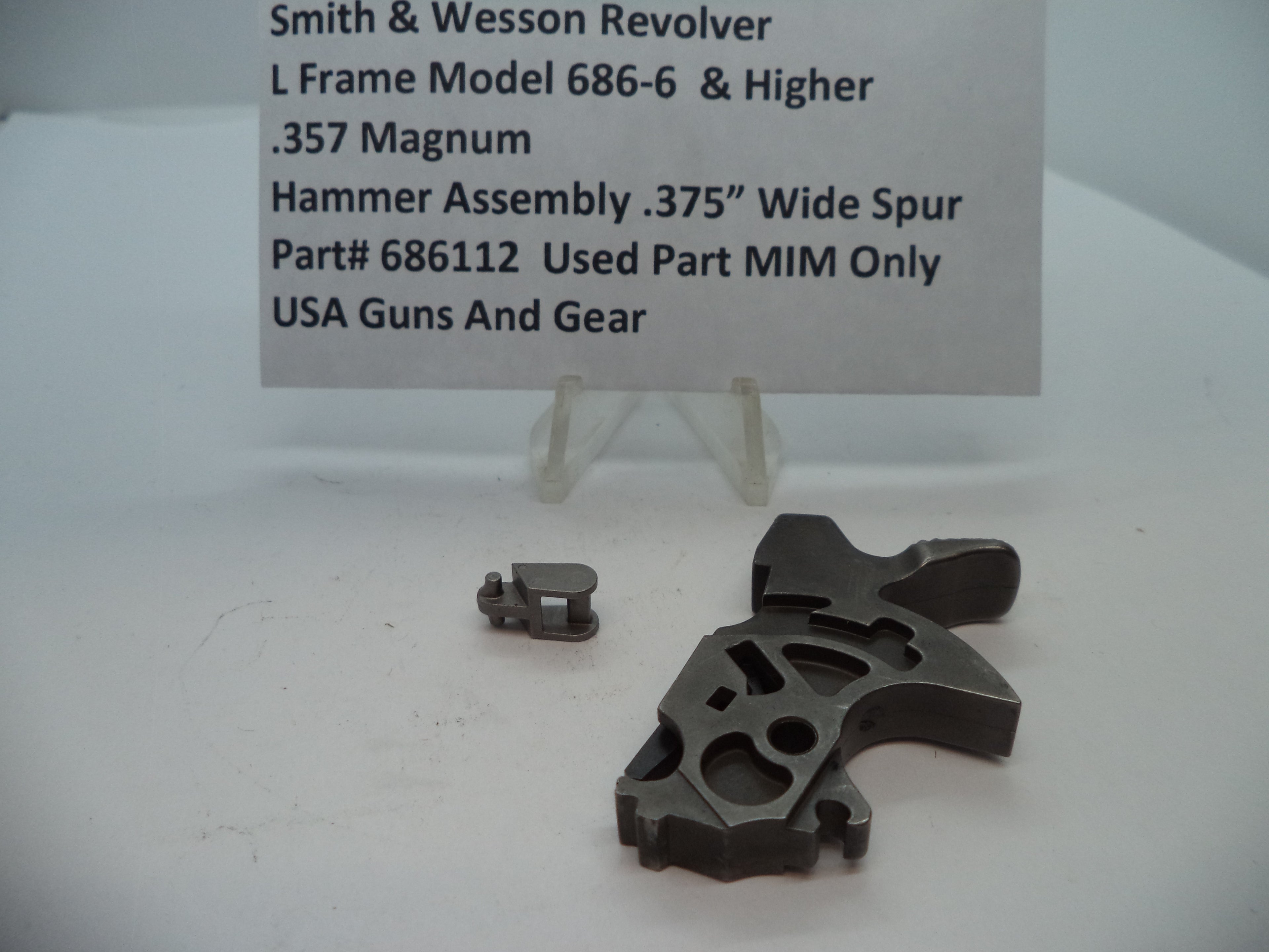 S&W L Size Model 686-6 & Higher Hammer Assembly .375" 357 Magnum 686112