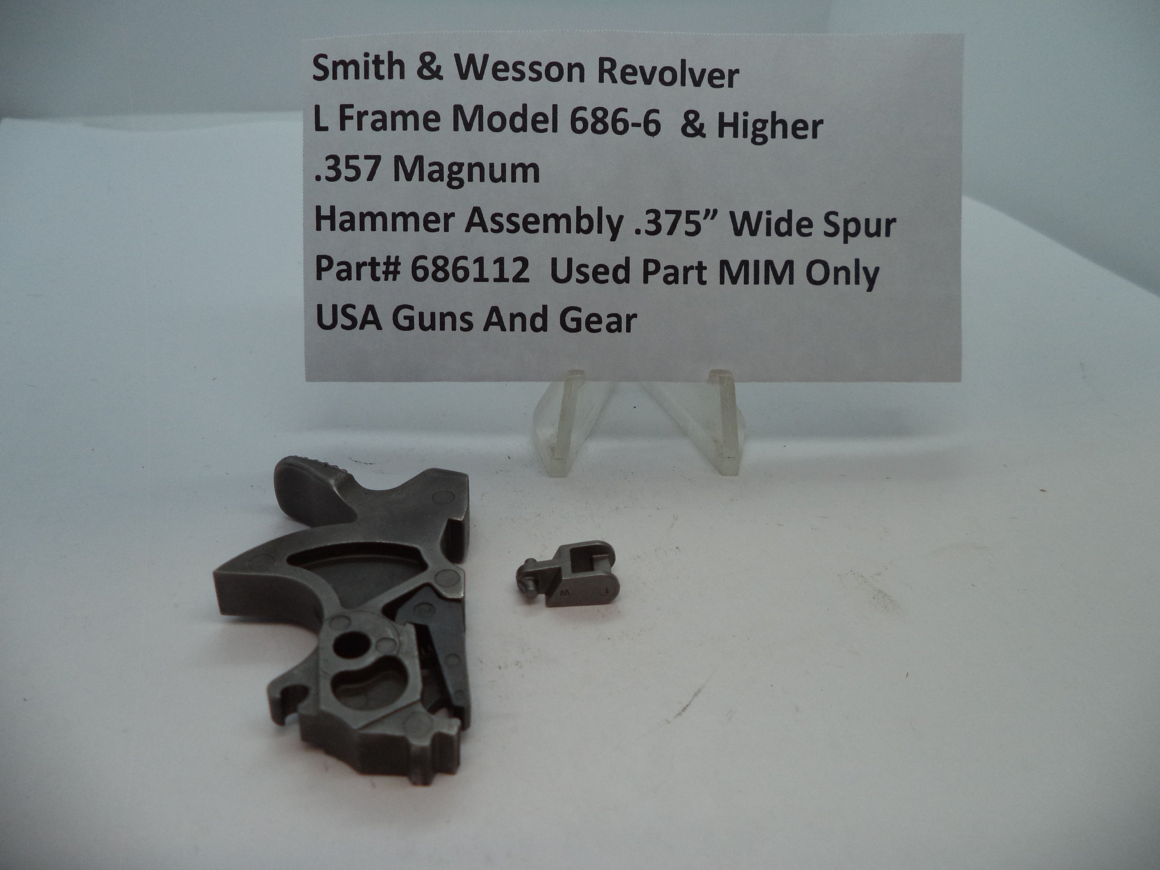 S&W L Size Model 686-6 & Higher Hammer Assembly .375" 357 Magnum 686112
