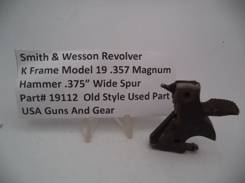 19112 Smith & Wesson K Frame Model 19 Hammer .375" Used .357 Magnum