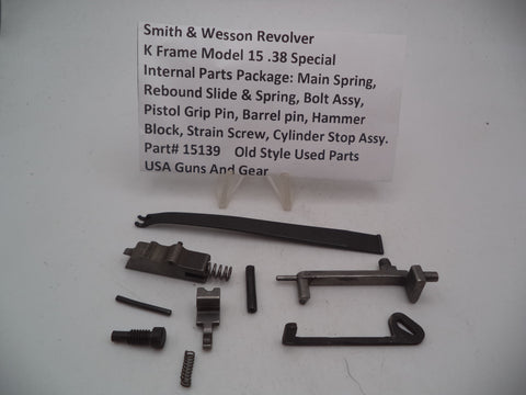15139 Smith And Wesson K Frame Model 15 Revolver Internal Parts Lot .38 Special