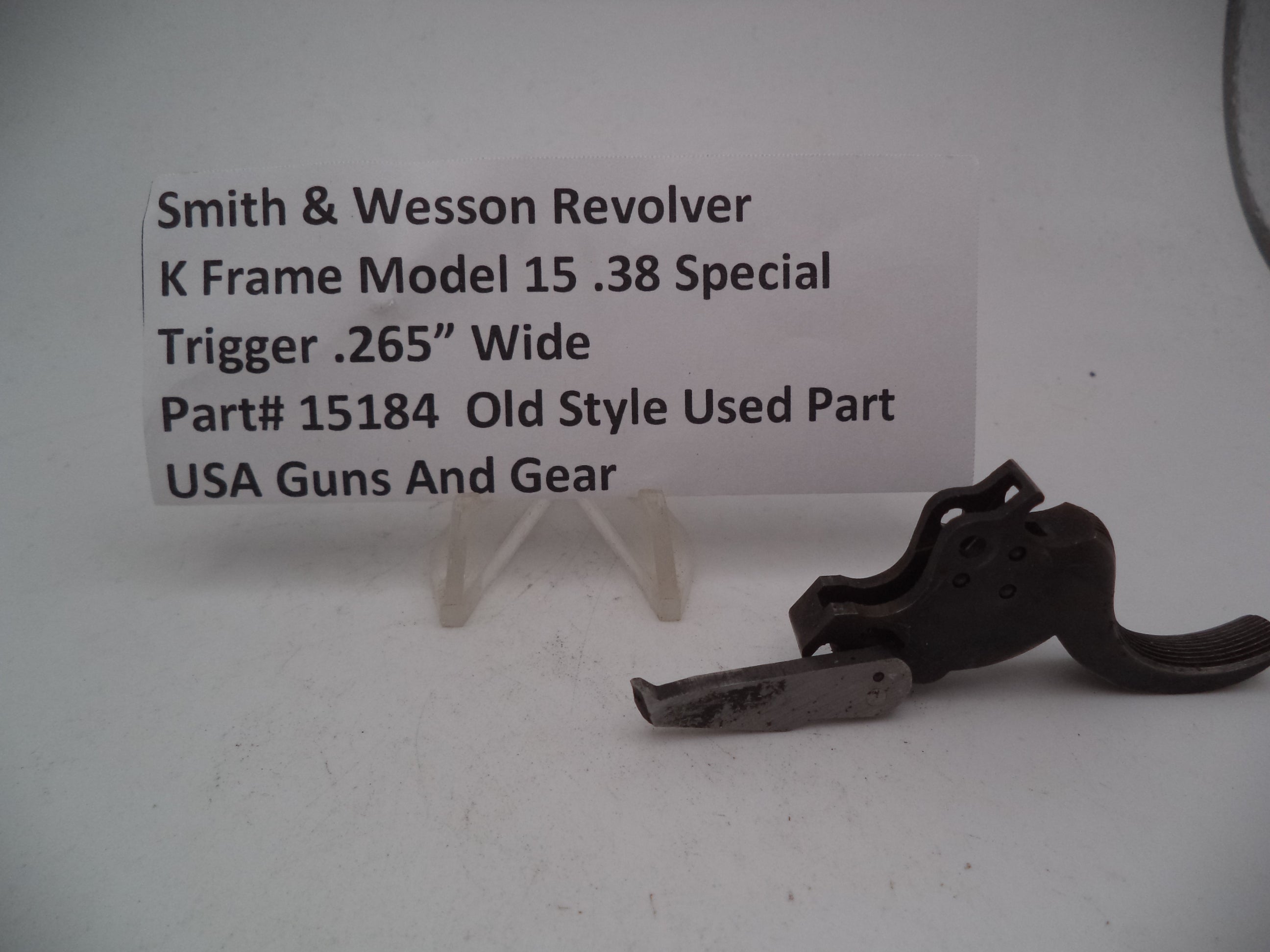 15184 S&W K Frame Revolver Model 15  Trigger .265" Wide Used