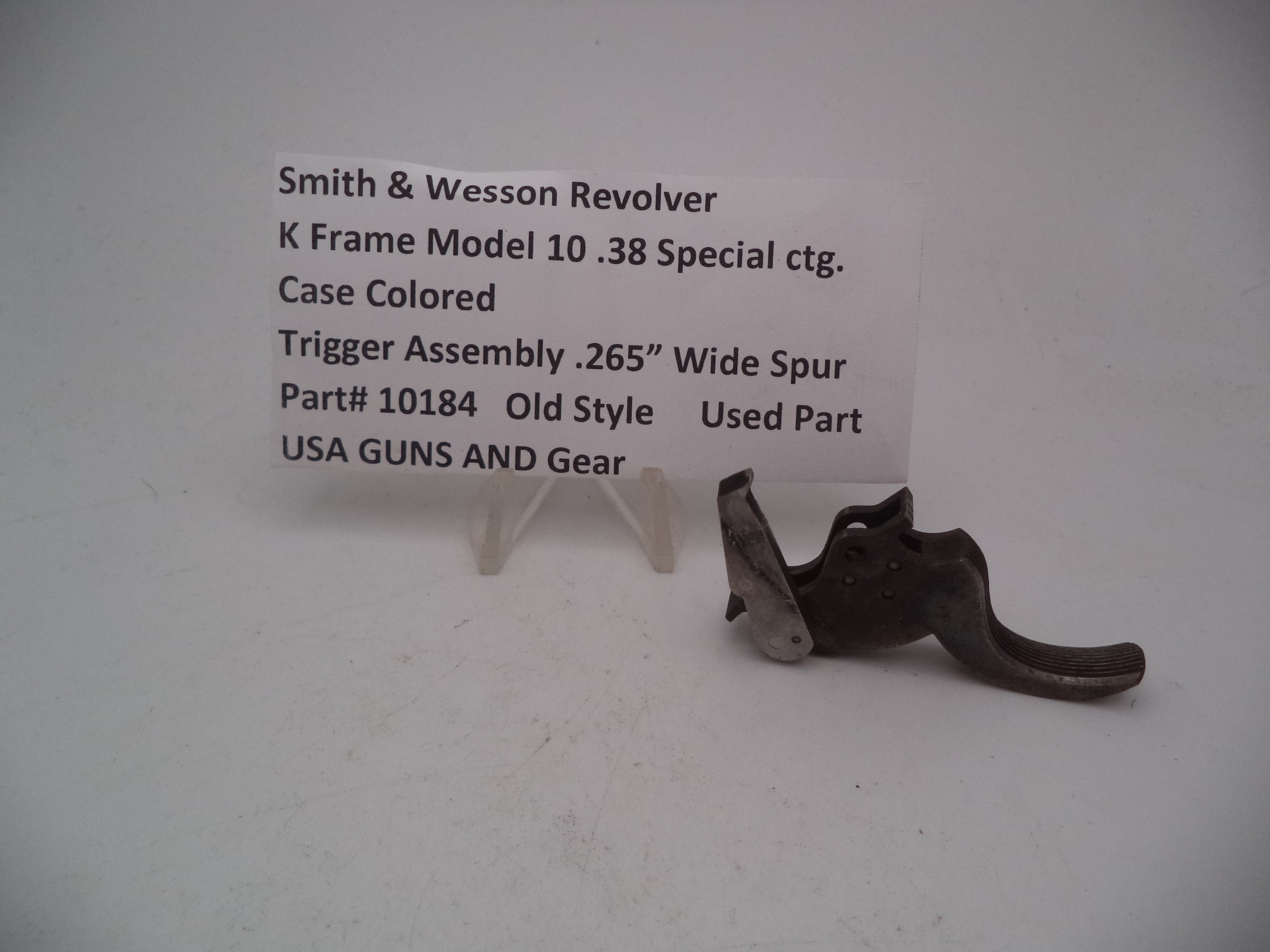 10184 S&W Revolver K Frame Model 10 .265" Wide Trigger. 38 Special