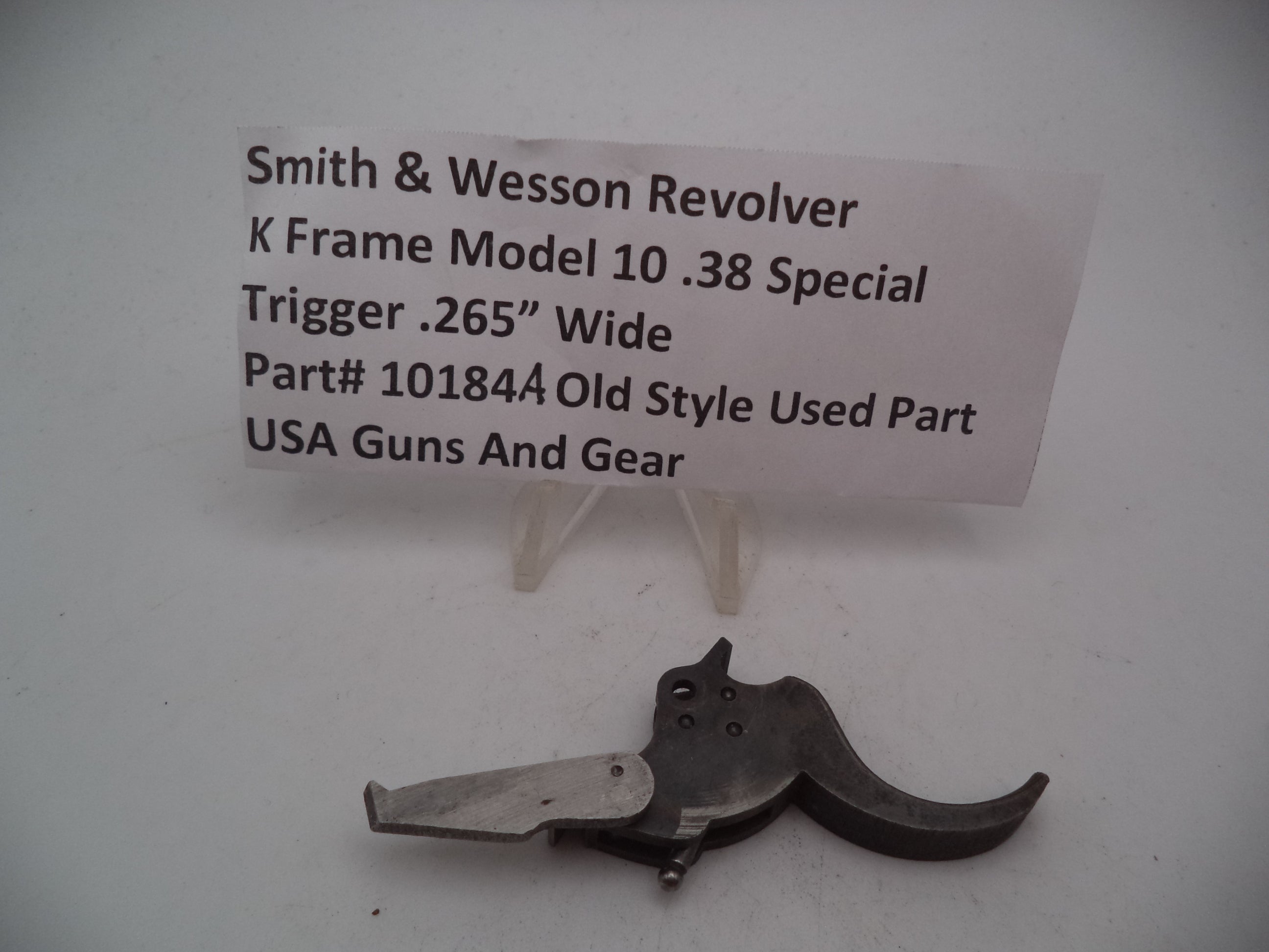 Smith & Wesson Revolver K Frame Model 10 .265" Wide Trigger .38 Special 10184A