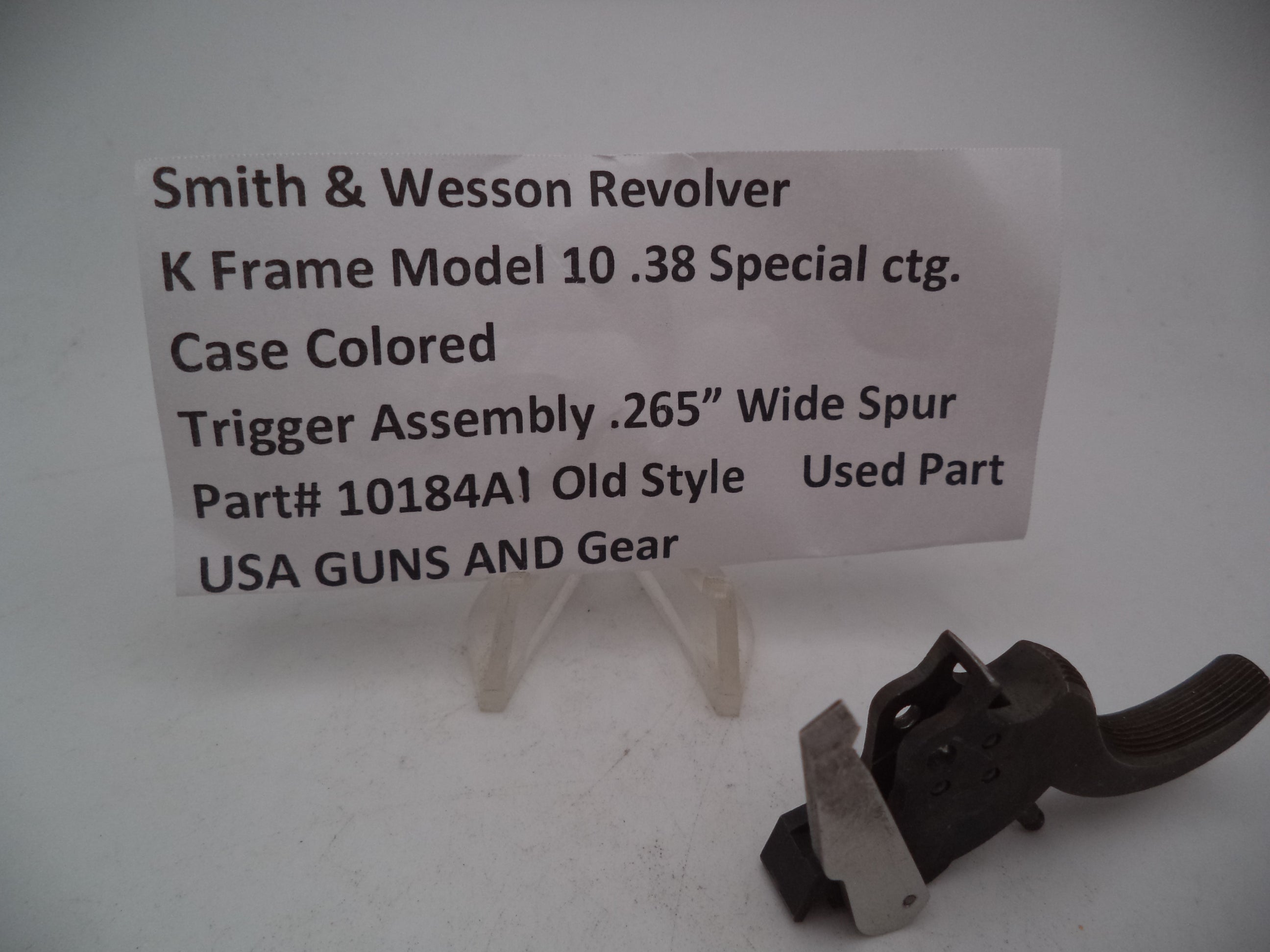 Smith & Wesson Revolver K Frame Model 10 .265" Wide Trigger .38 Special 10184A1