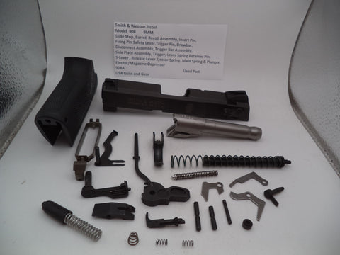 908A  Smith & Wesson Model 908 Slide Assembly and Parts 9 MM Used