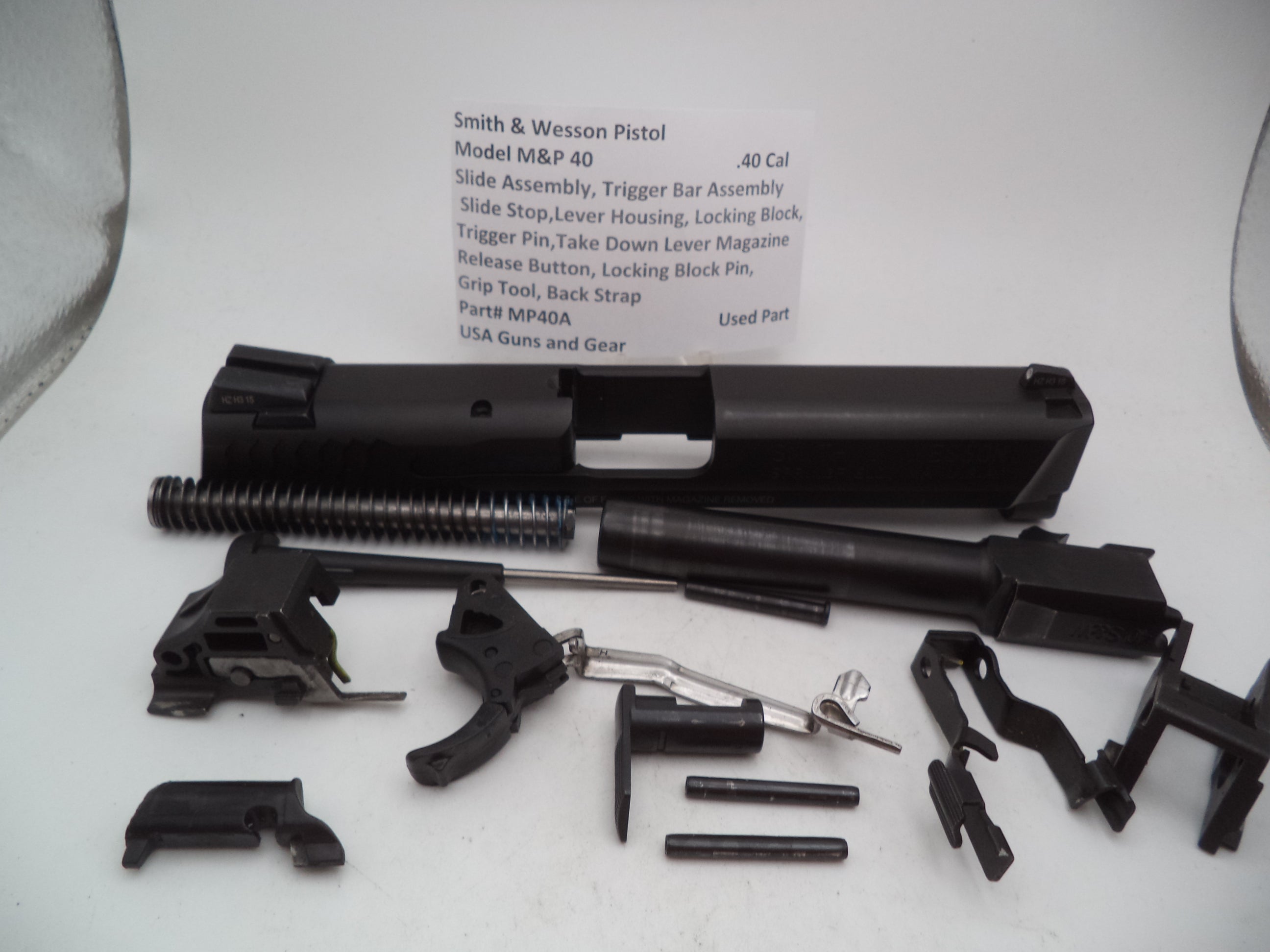 Smith & Wesson Pistol M&P 40 Slide Assembly and Parts Kit .40 Cal MP40A