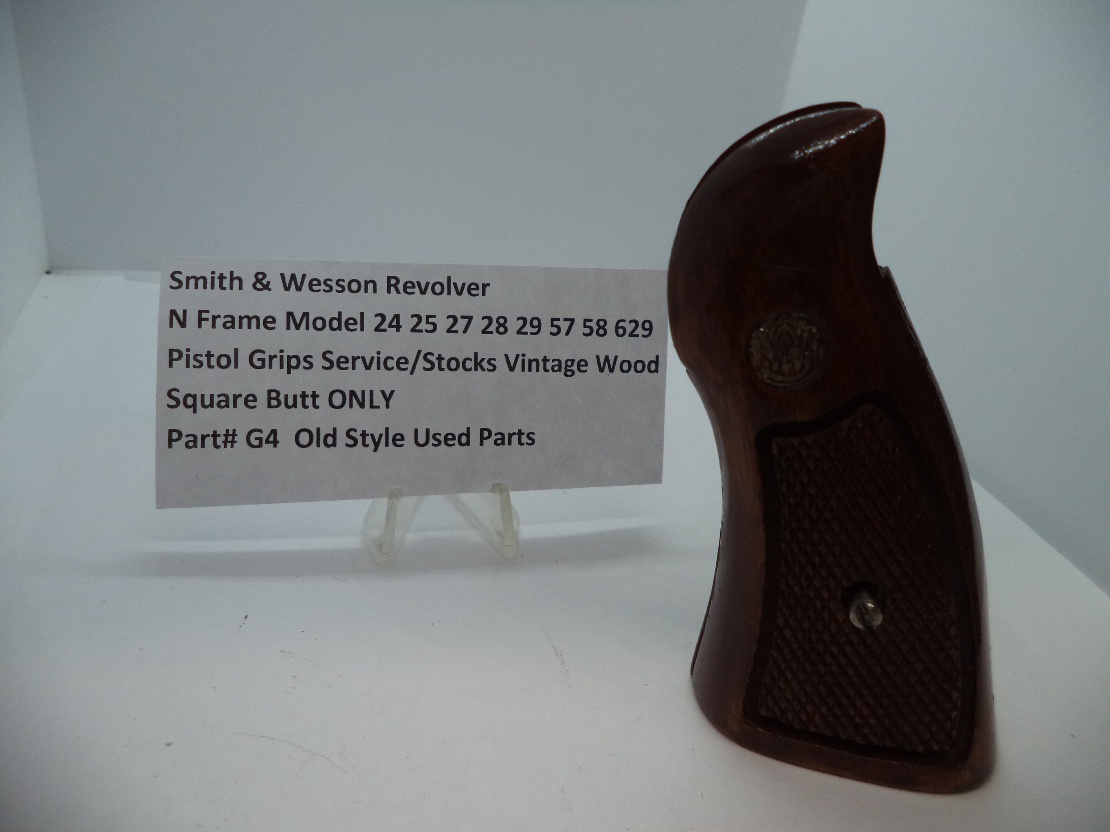 Smith & Wesson N Frame Vintage Wood Grips - Models 24, 25, 27, 28, 29, 57, 58, 629 Square Butt