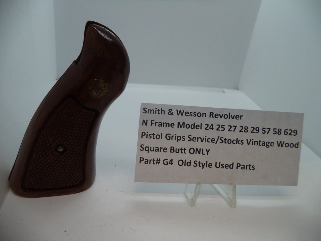 Smith & Wesson N Frame Vintage Wood Grips - Models 24, 25, 27, 28, 29, 57, 58, 629 Square Butt
