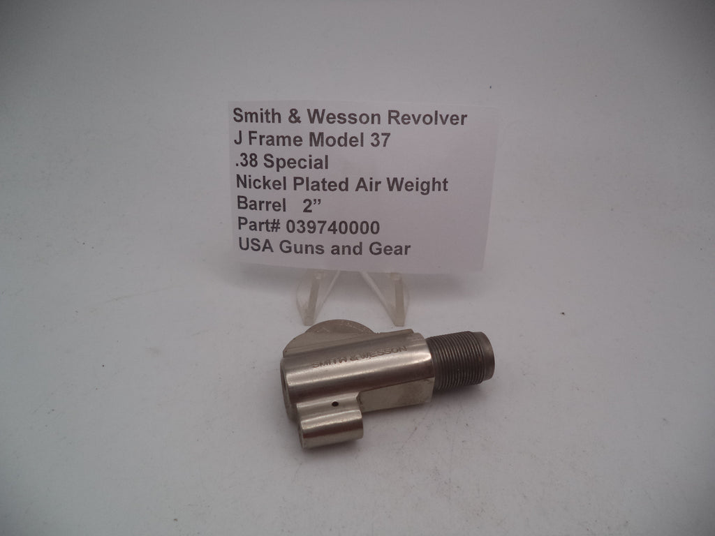 S&W J Frame Model 37 Nickel 2" Barrel Non Pinned Air Weight 039740000