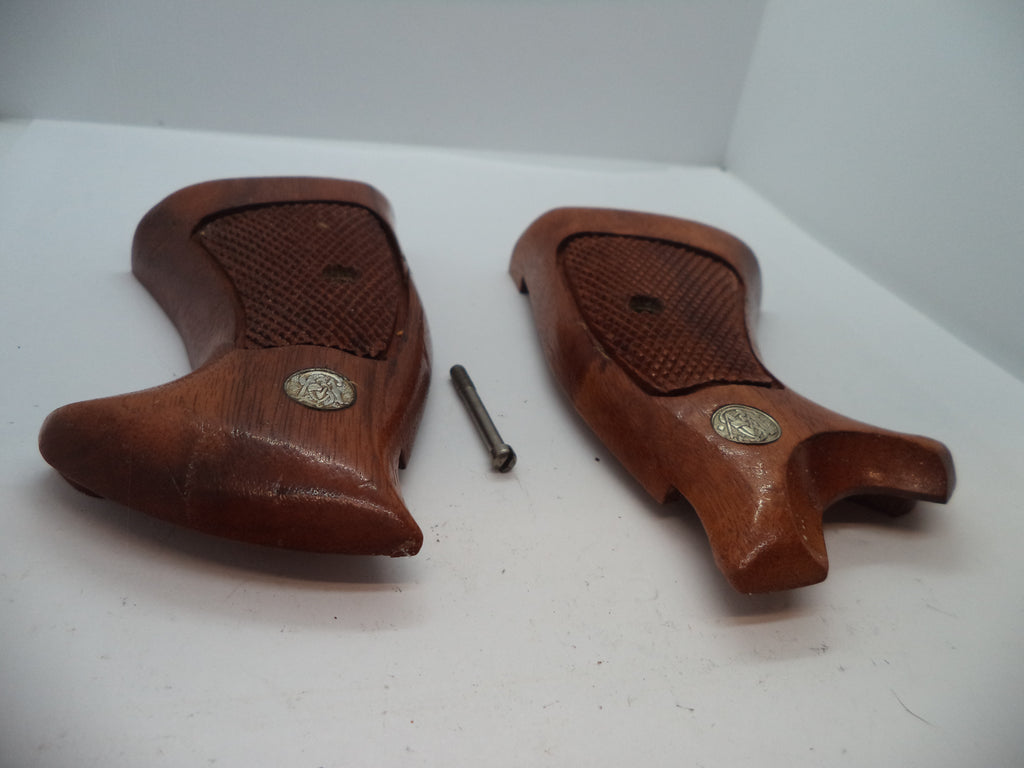 Smith & Wesson K & L Frame Vintage Wood Grips - Square Butt Only - Used OEM Part GGG2