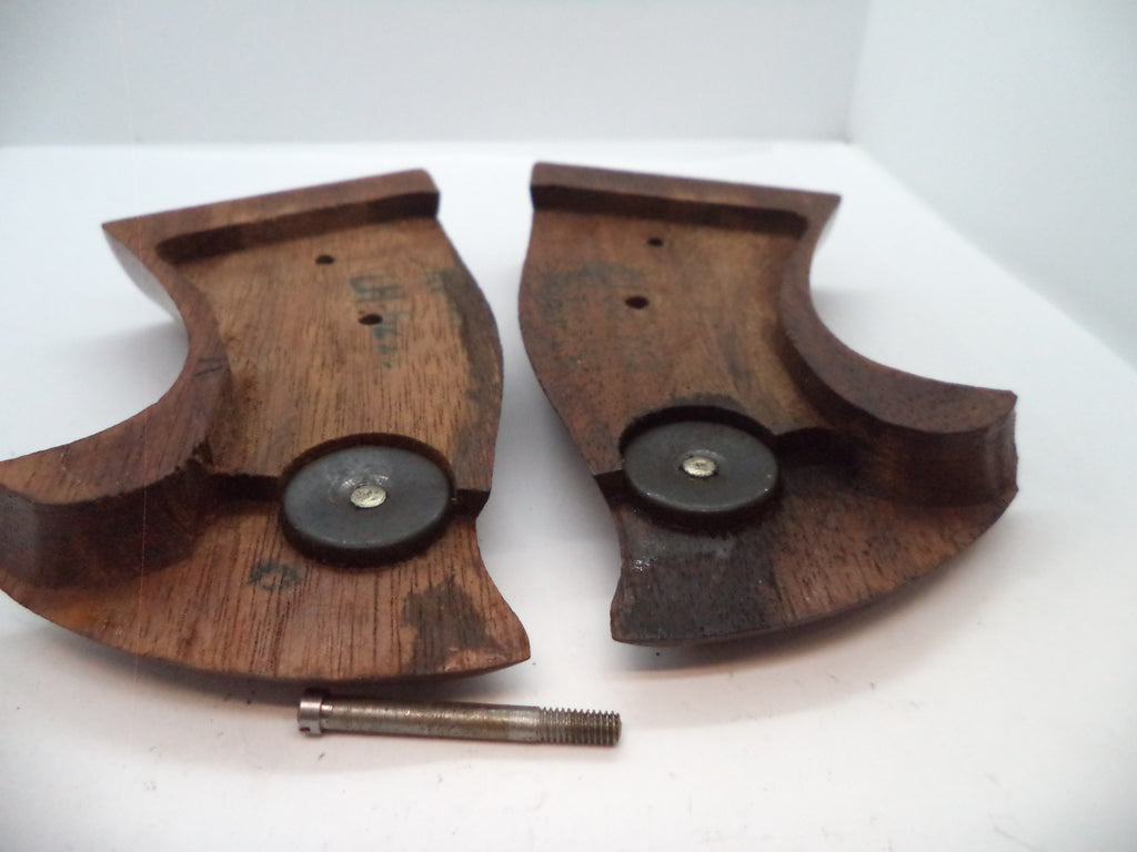 Smith & Wesson K & L Frame Vintage Wood Grips - Square Butt Only - Used OEM Part GGG1